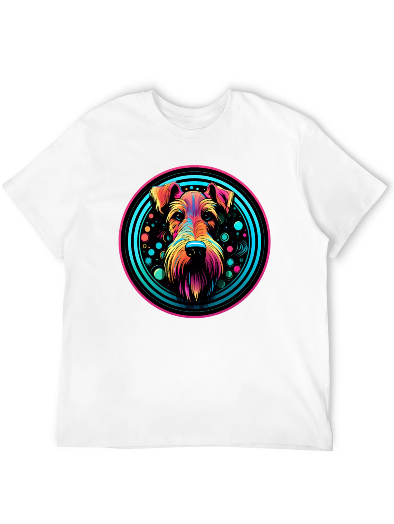 Black Vibrant Dog Graphic Tee - Colorful Pup Design view 12