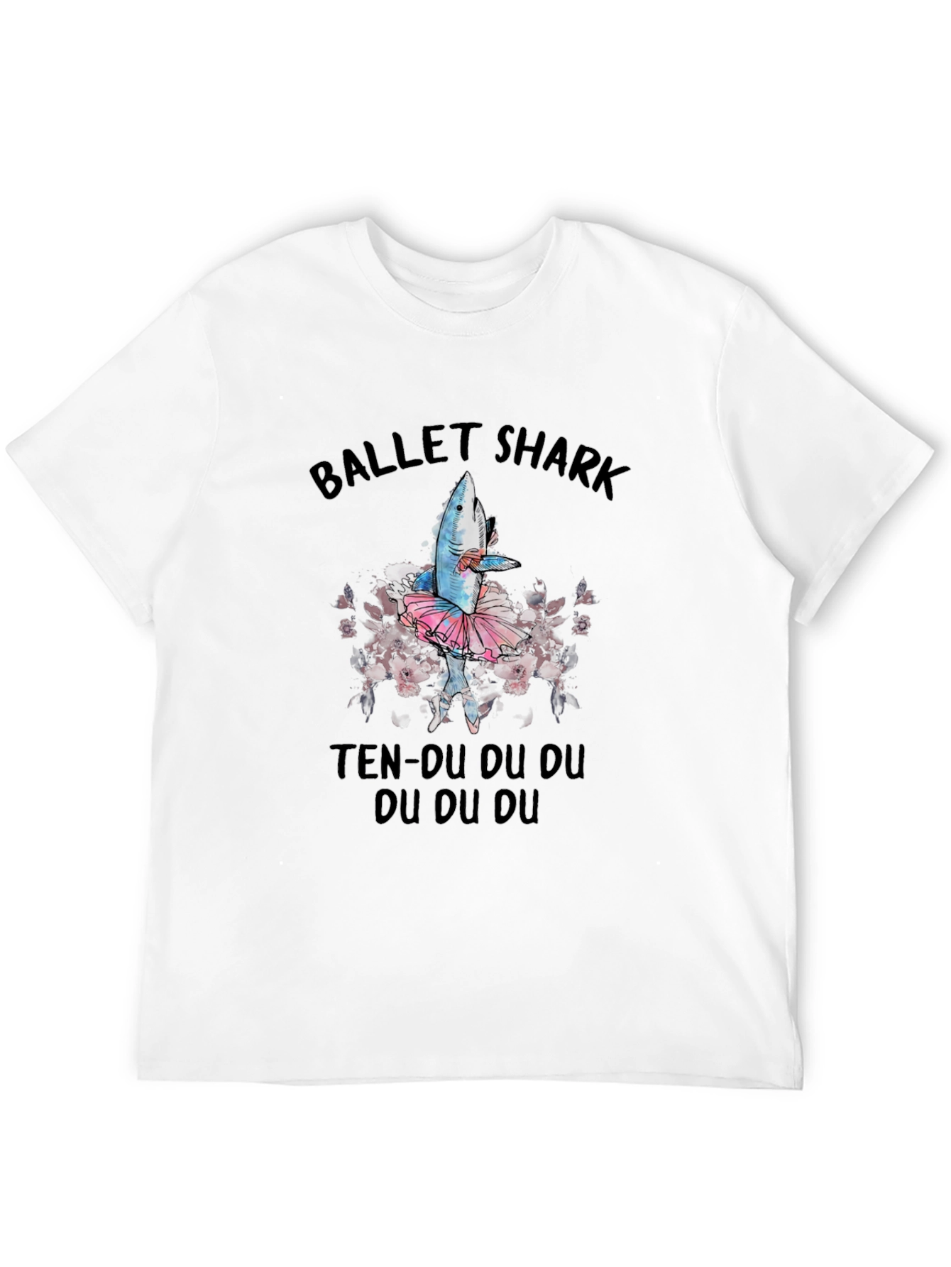 Black Ballet Shark T-Shirt - Funny Dance Tee view 12