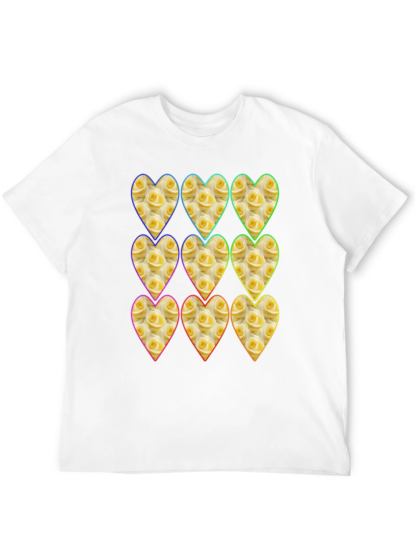 Black Floral Heart Pattern Graphic Tee view 12
