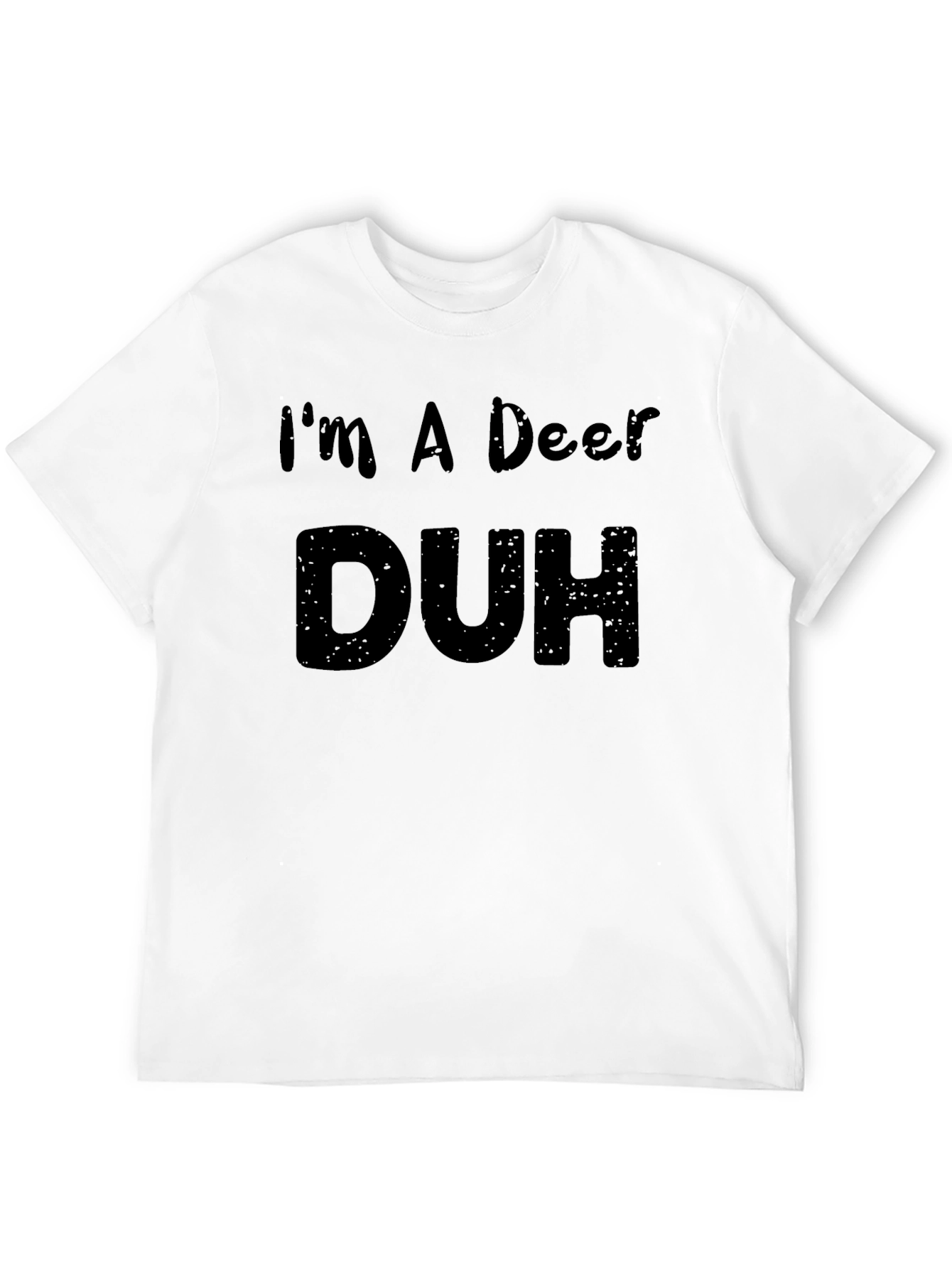 Black I'm A Deer Duh Black T-Shirt view 12