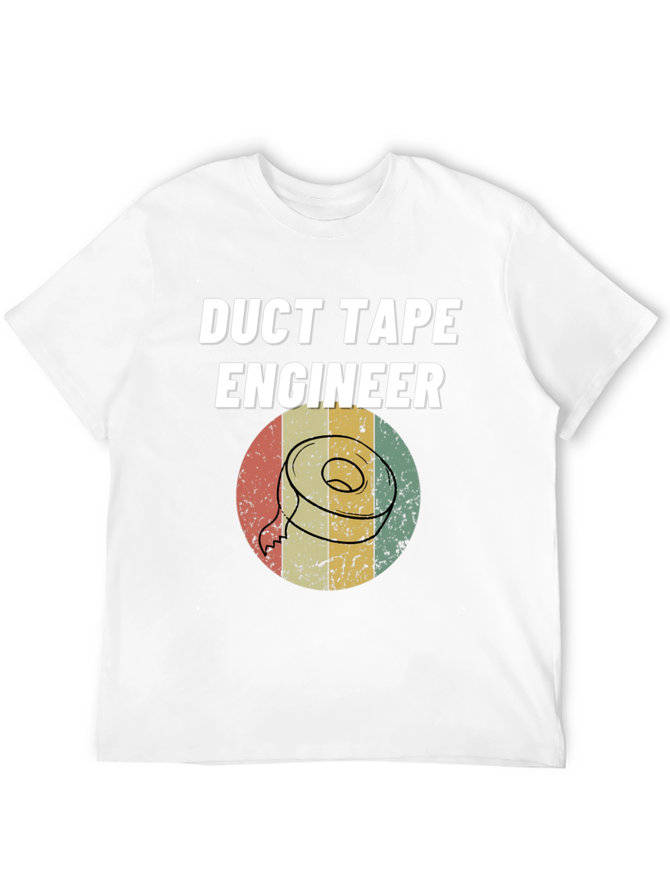 Black Duct Tape Engineer T-Shirt - Retro Design view 12