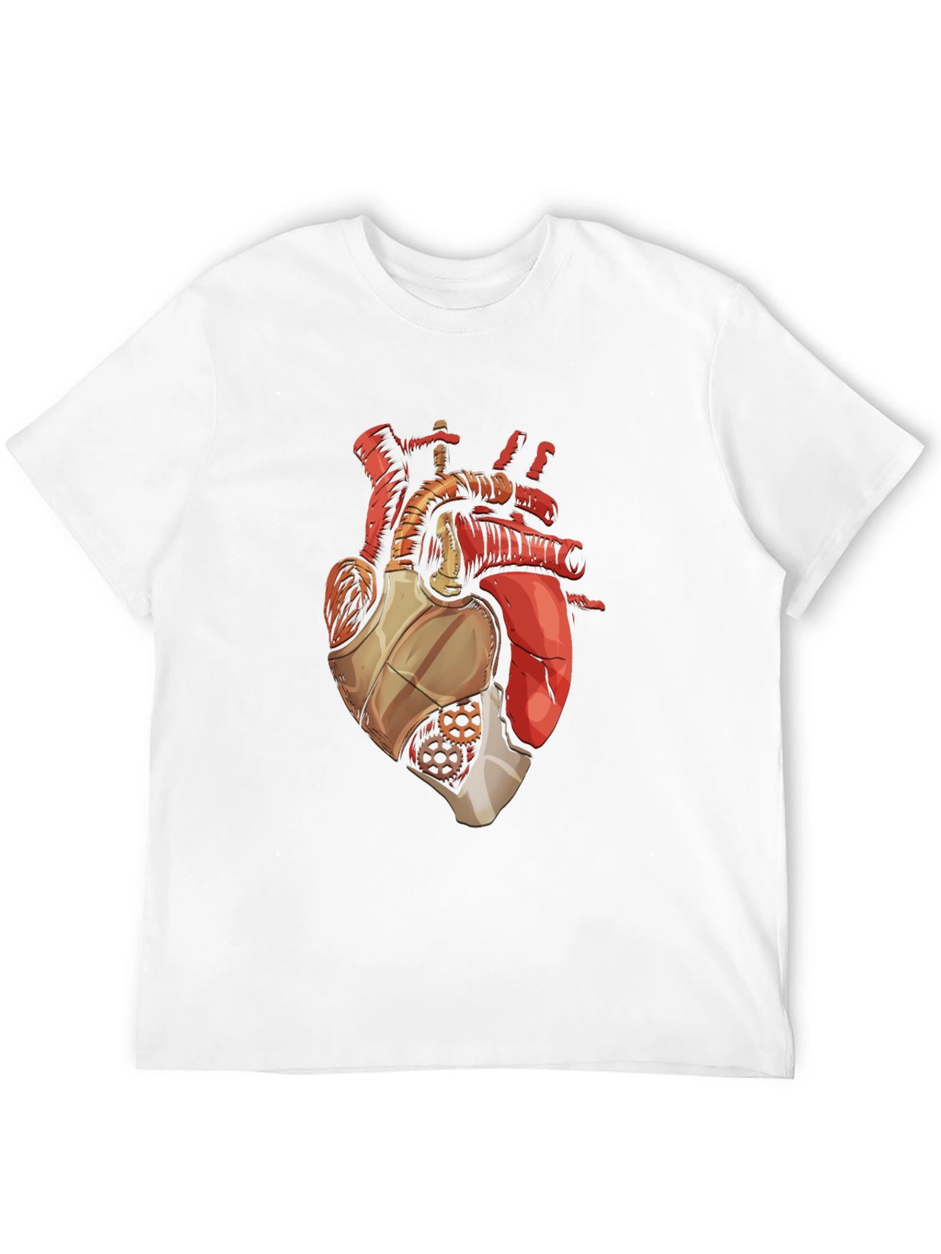 Black Mechanical Heart Graphic T-Shirt view 12