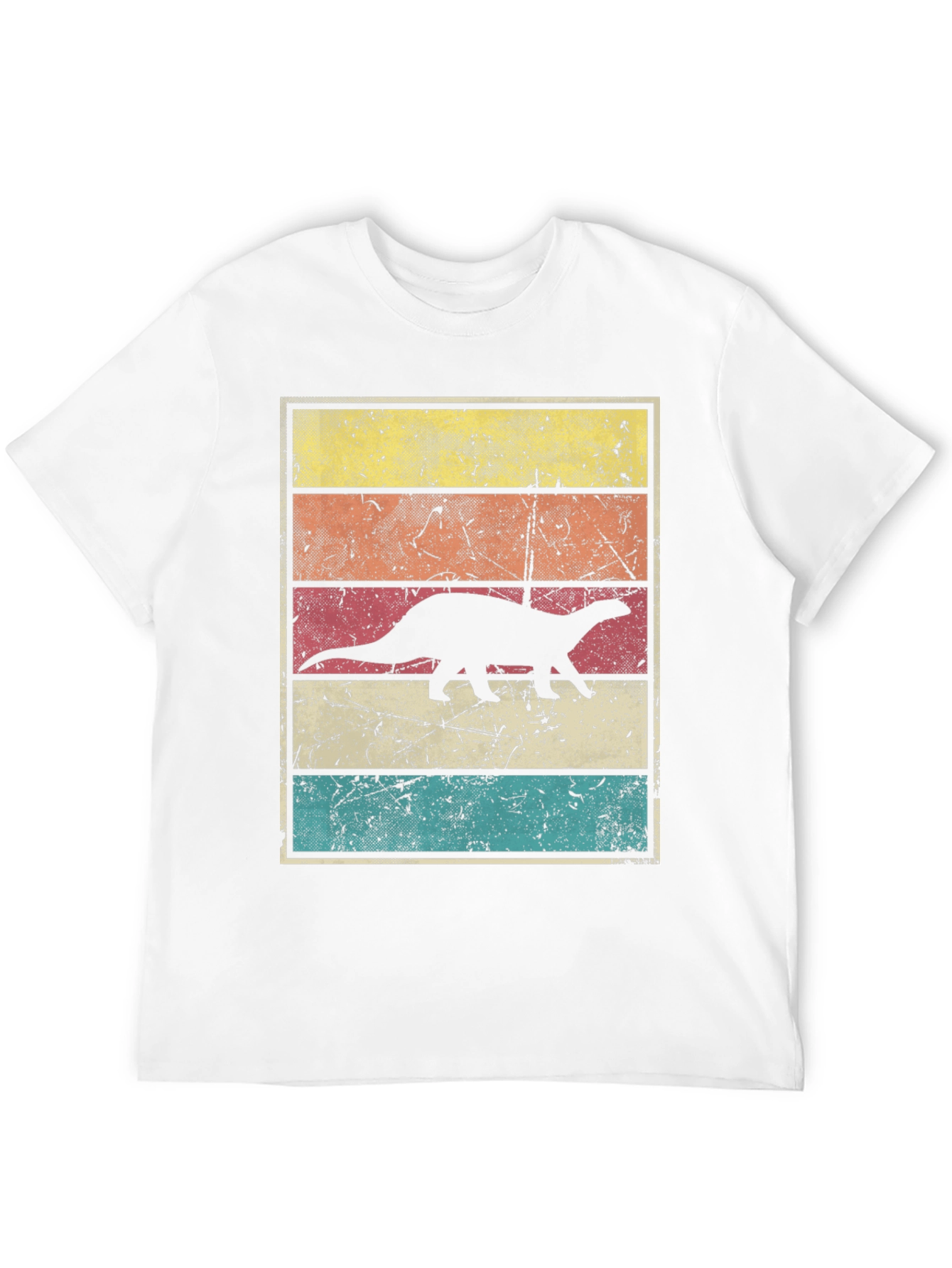 Black Retro Dinosaur Graphic T-Shirt view 12