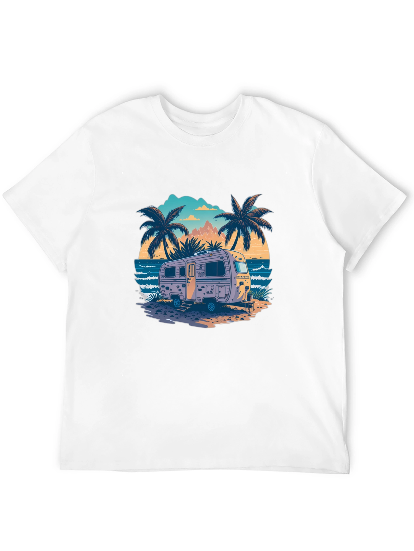 Black Beach Camping RV T-Shirt - Vacation Vibes view 12