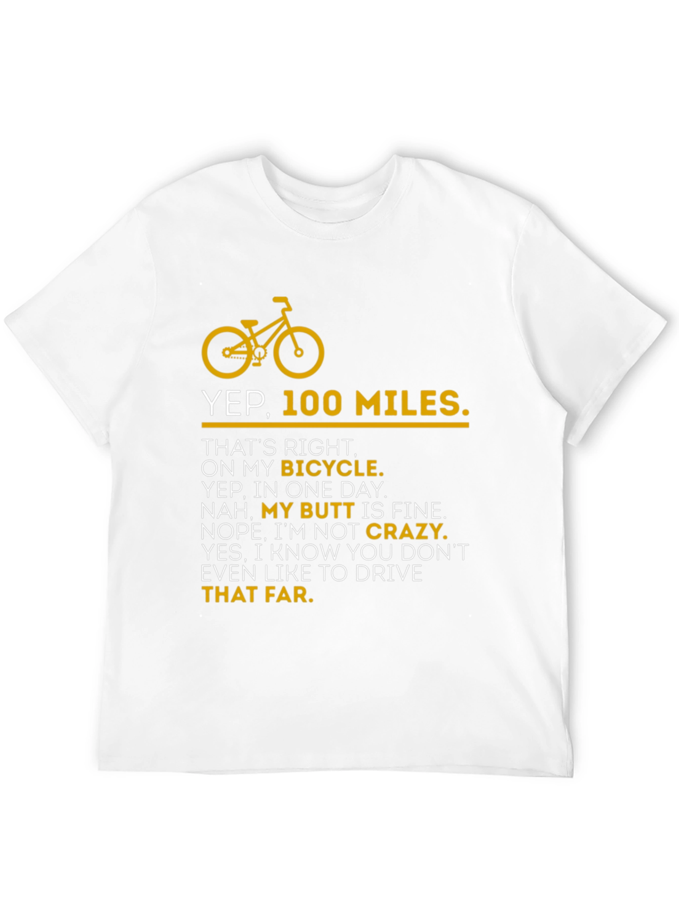 Black Yep 100 Miles Bicycle T-Shirt view 12