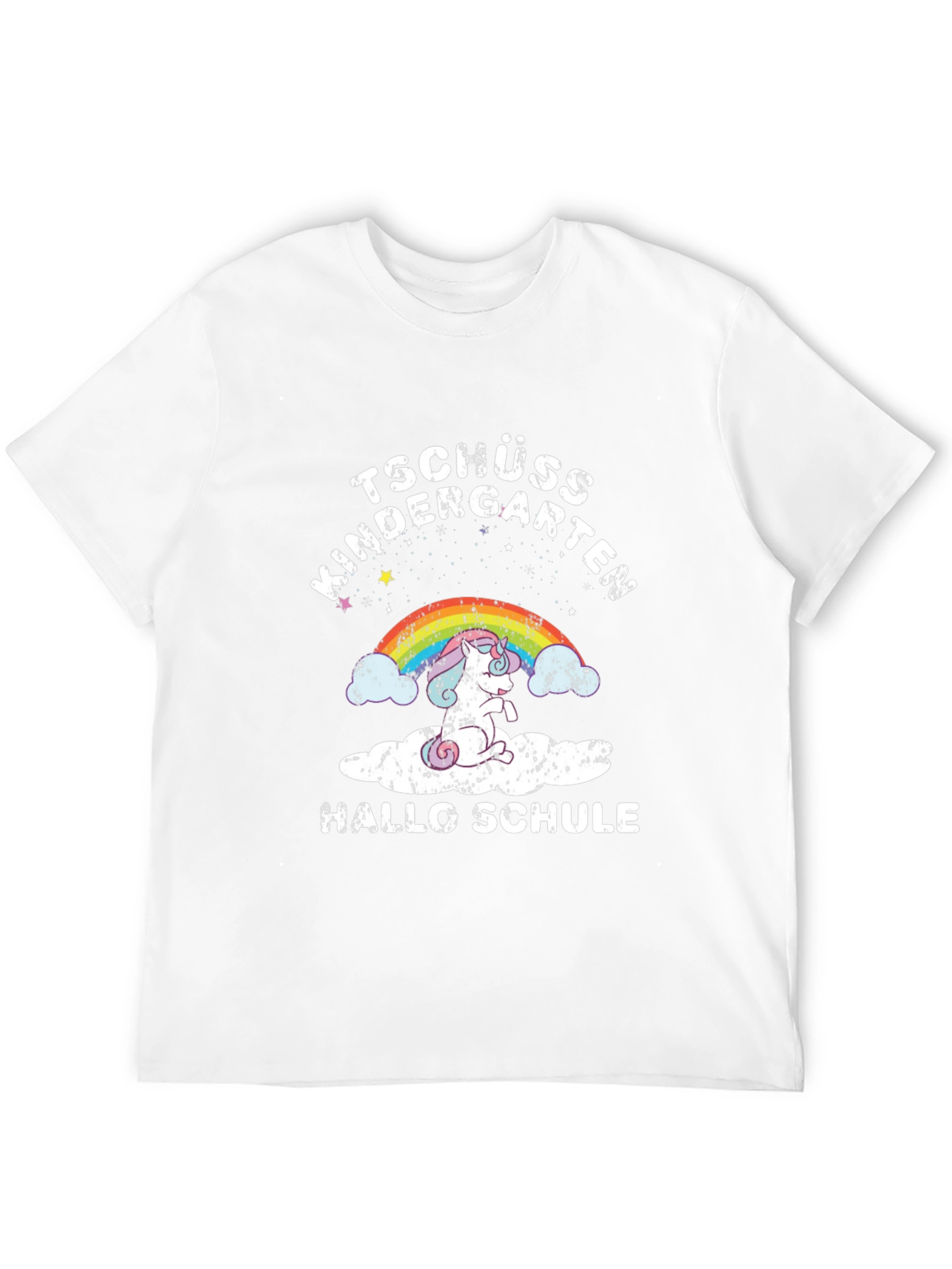 Black Tschüss Kindergarten Hallo Schule Unicorn T-Shirt view 12
