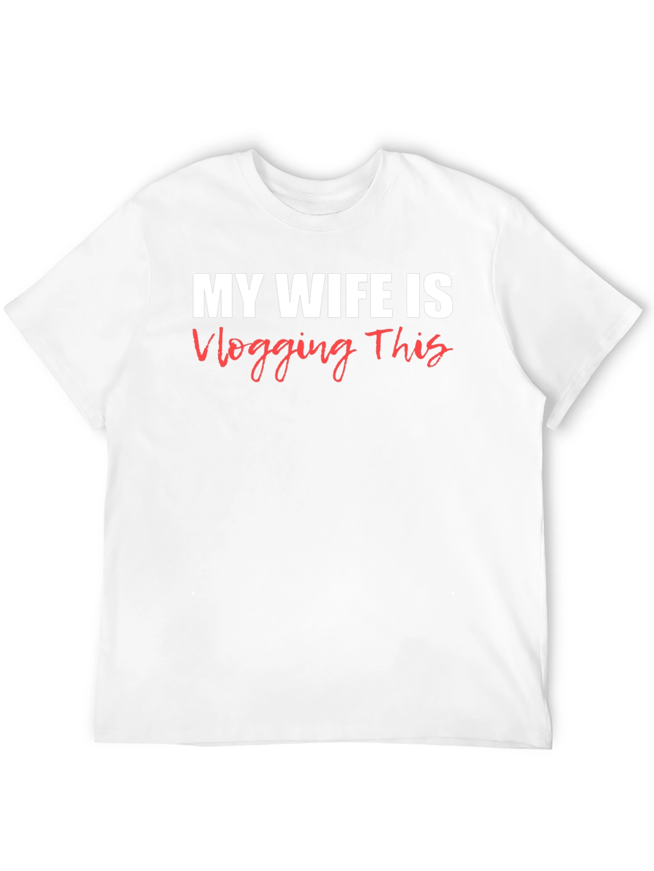 Black Funny 'My Wife is Vlogging This' Graphic Tee view 12