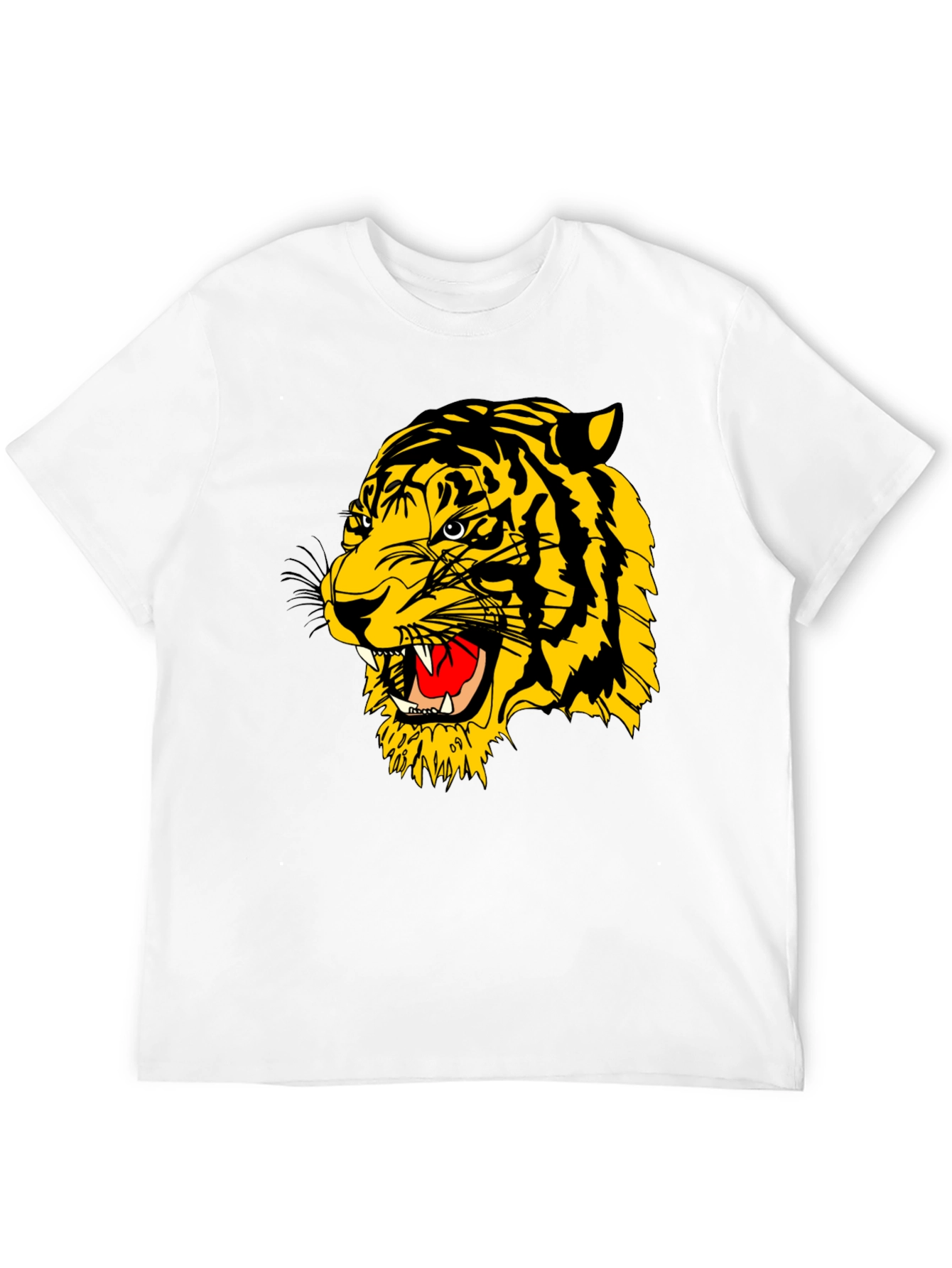 Black Roaring Tiger Graphic Black T-Shirt view 12