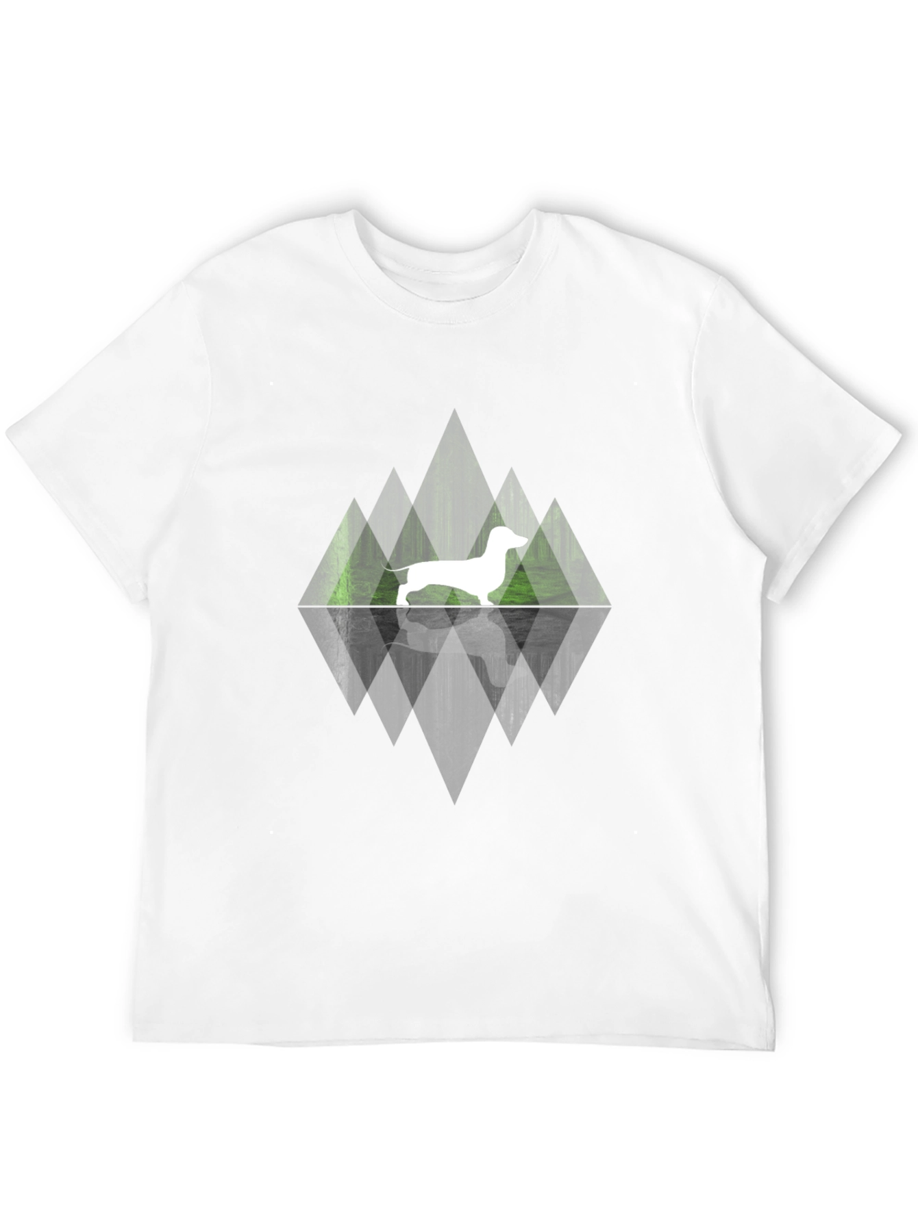 Black Dachshund Reflection Graphic Tee view 12