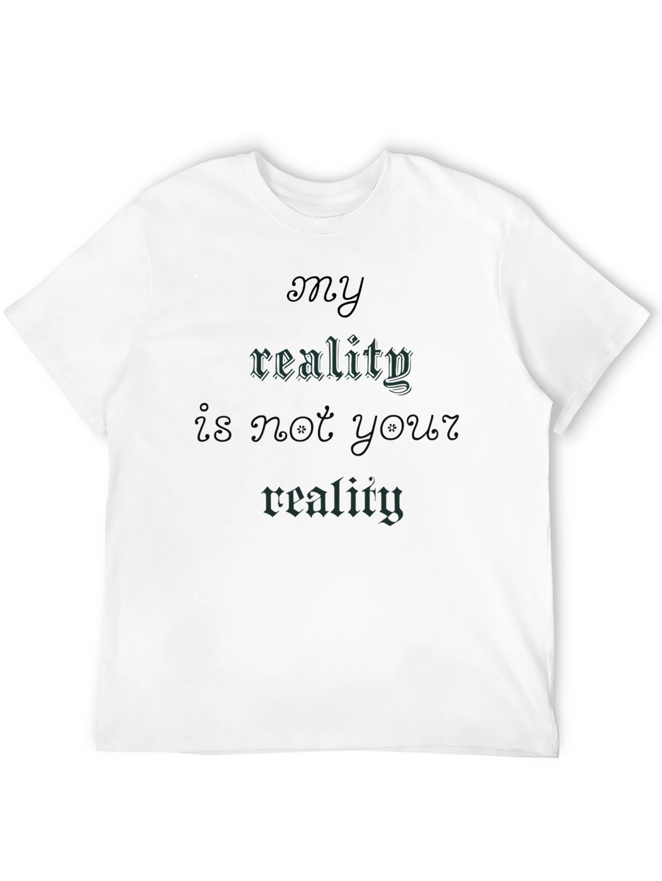 Black My Reality T-Shirt - Gothic Style Tee view 12