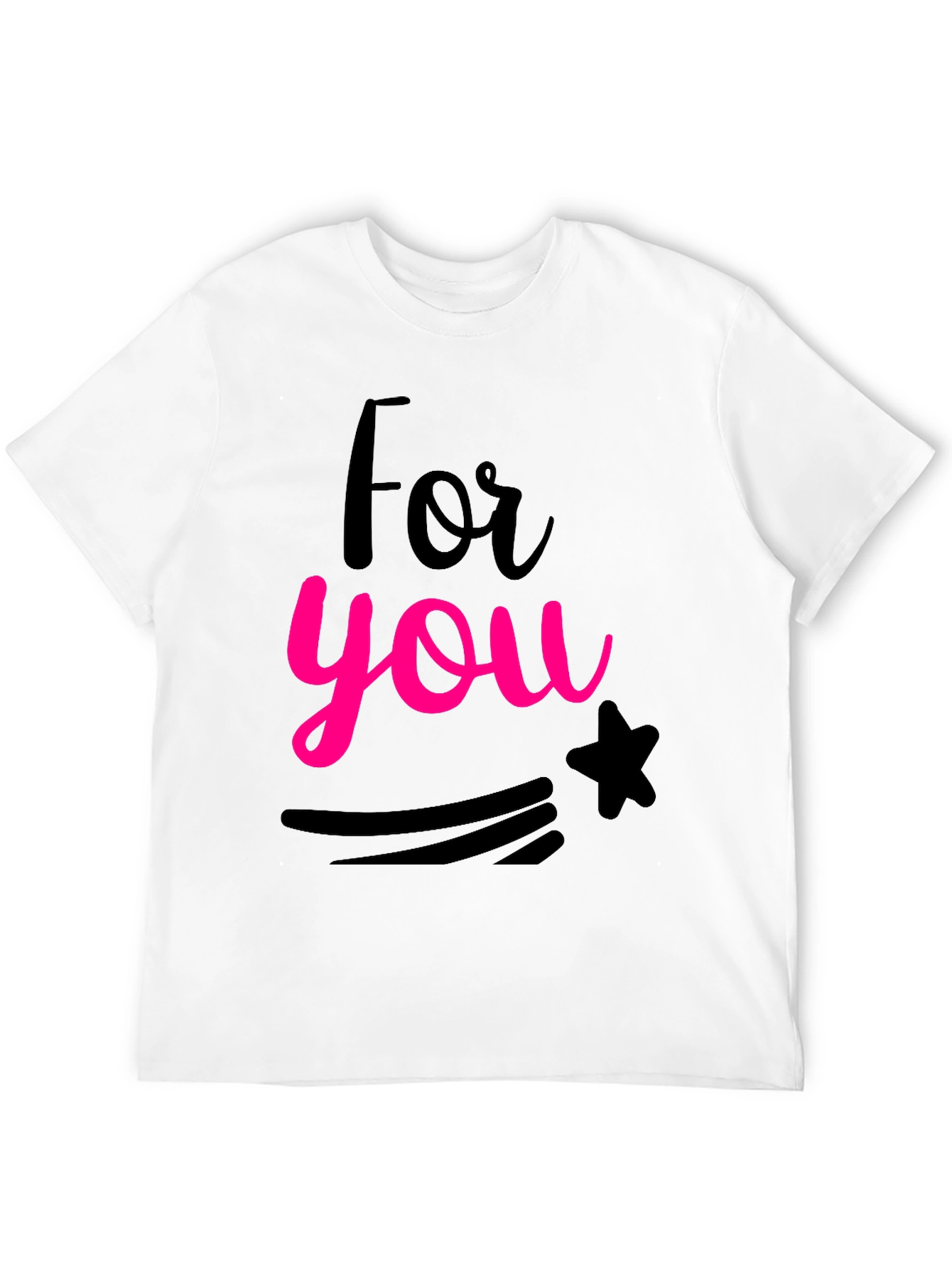 Black For You Graphic Print Black Crew Neck T-Shirt view 12