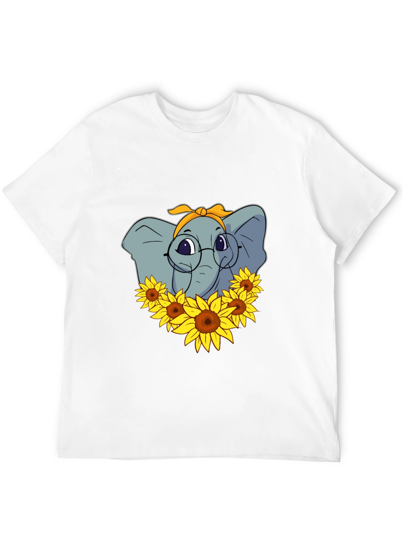 Black Elephant Sunflower T-Shirt - Stylish Graphic Tee view 12