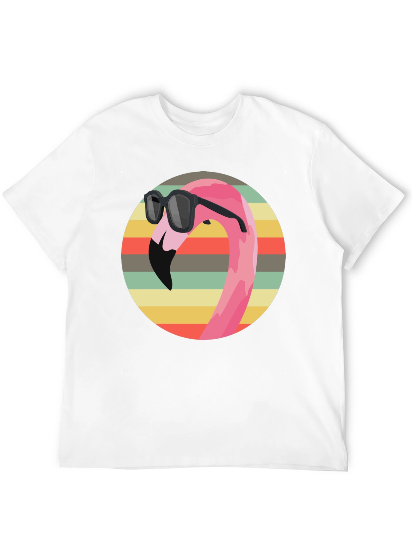 Black Cool Flamingo Graphic Tee - Retro Style view 12