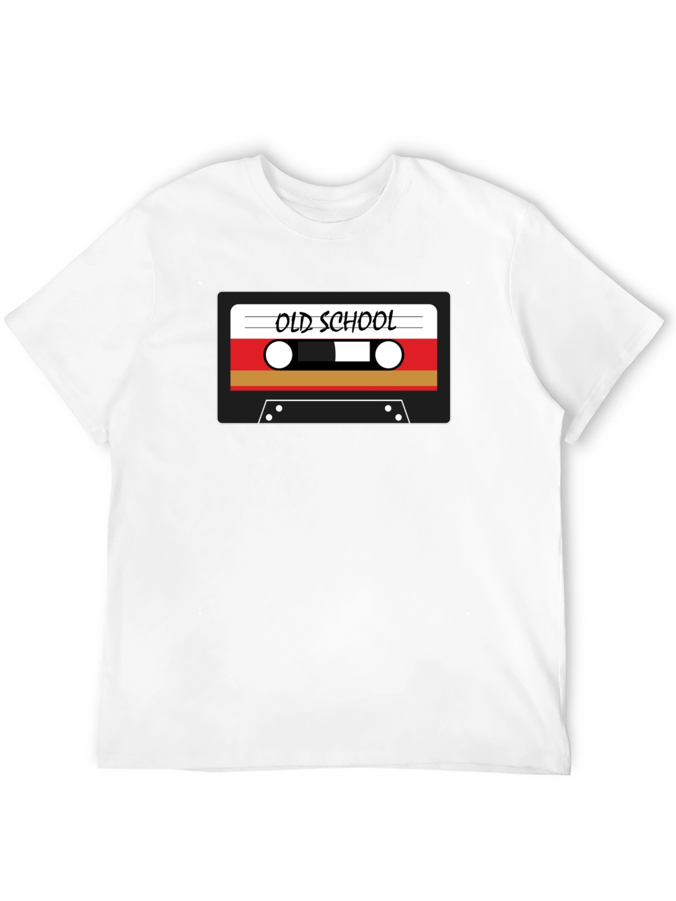 Black Retro Old School Cassette Tape Graphic Black T-Shirt view 12