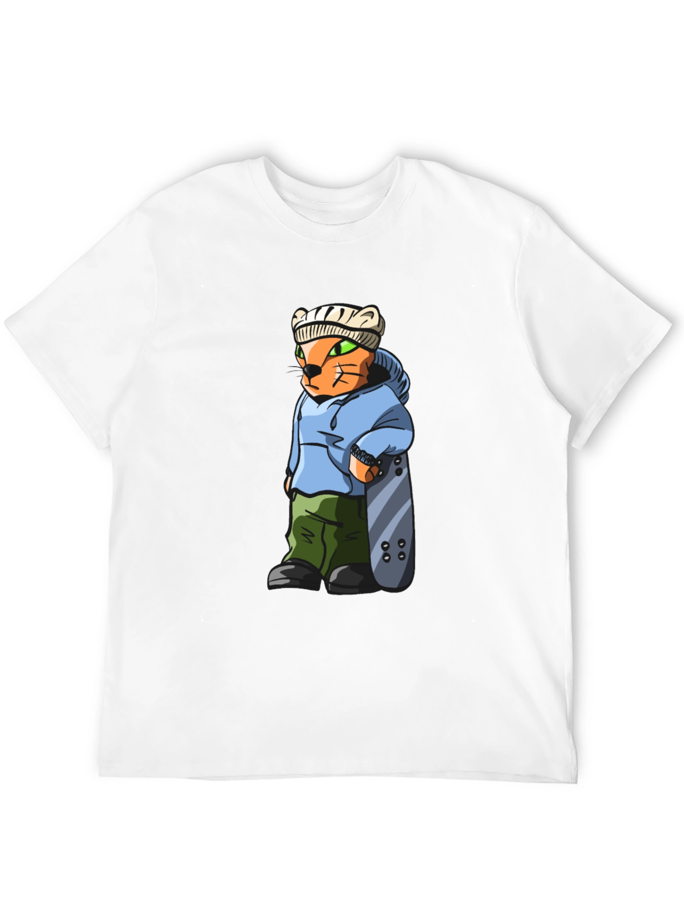 Black Cool Cat Skater Graphic Tee view 12