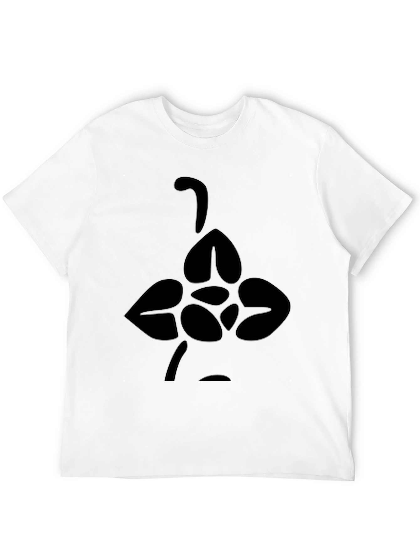 Black Black Tee with Abstract Floral Design view 12