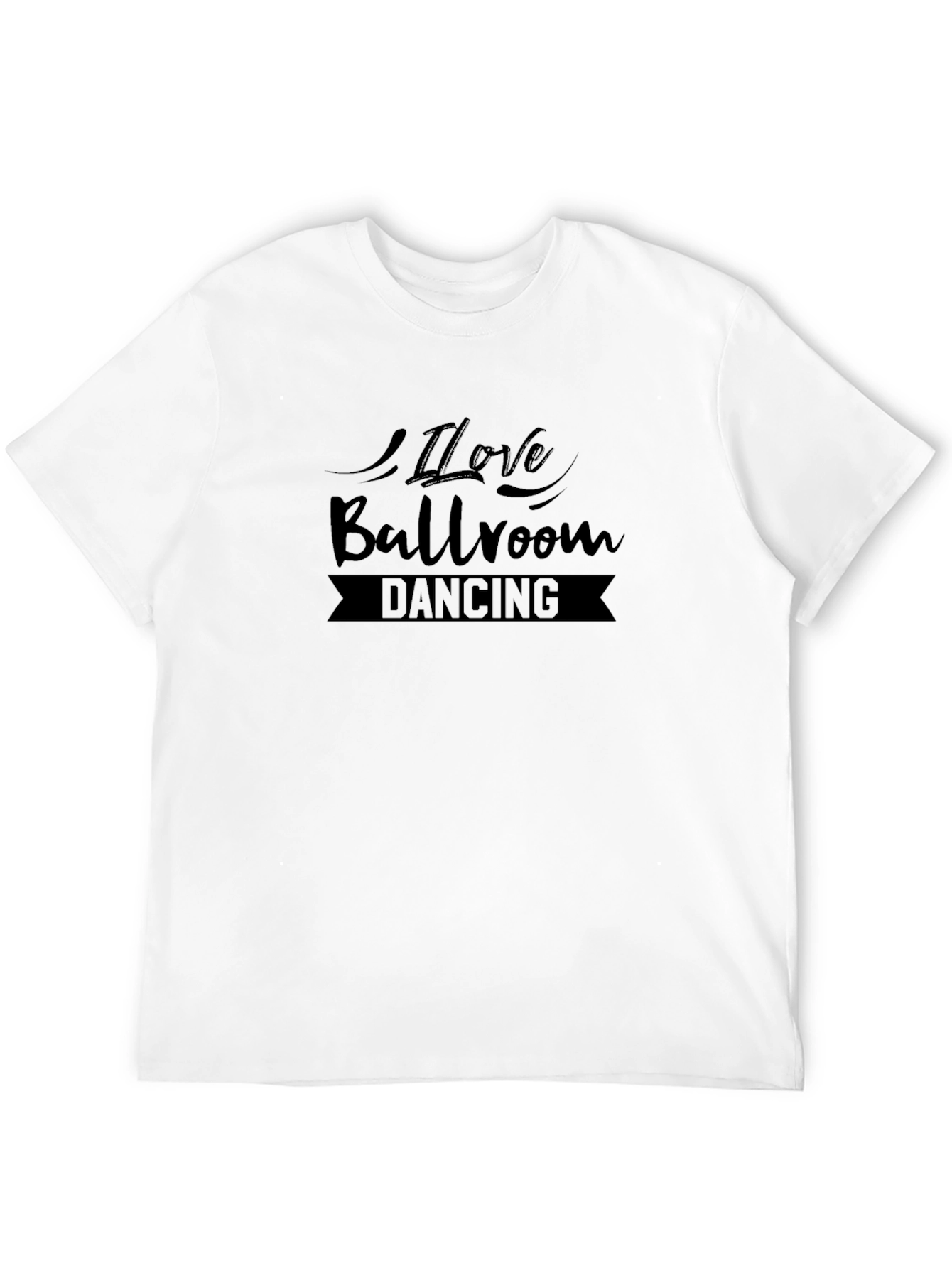 Black I Love Ballroom Dancing Graphic T-Shirt view 12