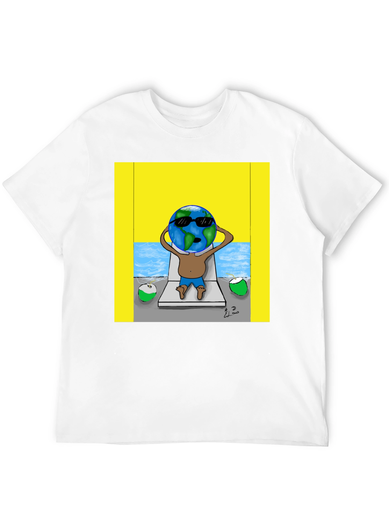 Black Earth Globe Beach T-Shirt view 12