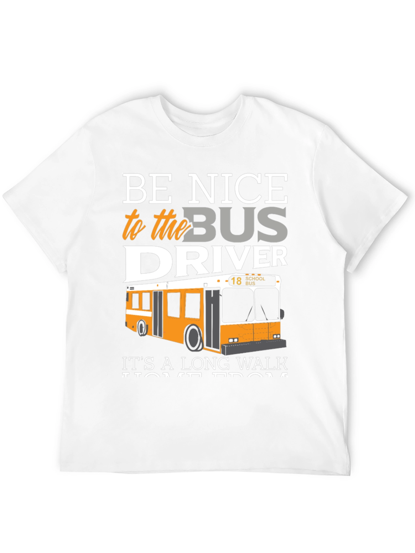 Black Be Nice to the Bus Driver T-Shirt view 12