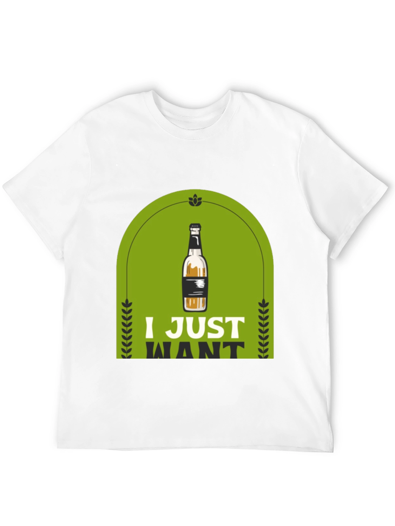 Black I Just Want Beer T-Shirt view 12
