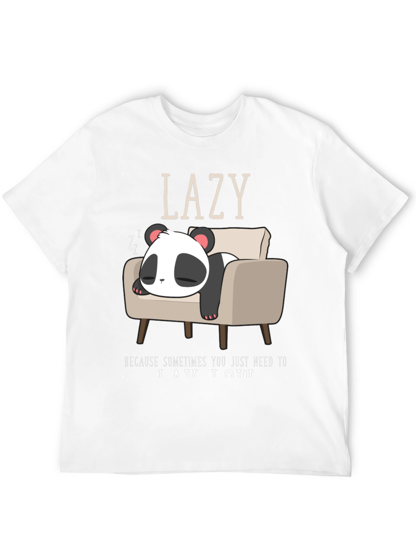 Black Lazy Panda Graphic Tee - Relaxed Fit, Soft Cotton view 12