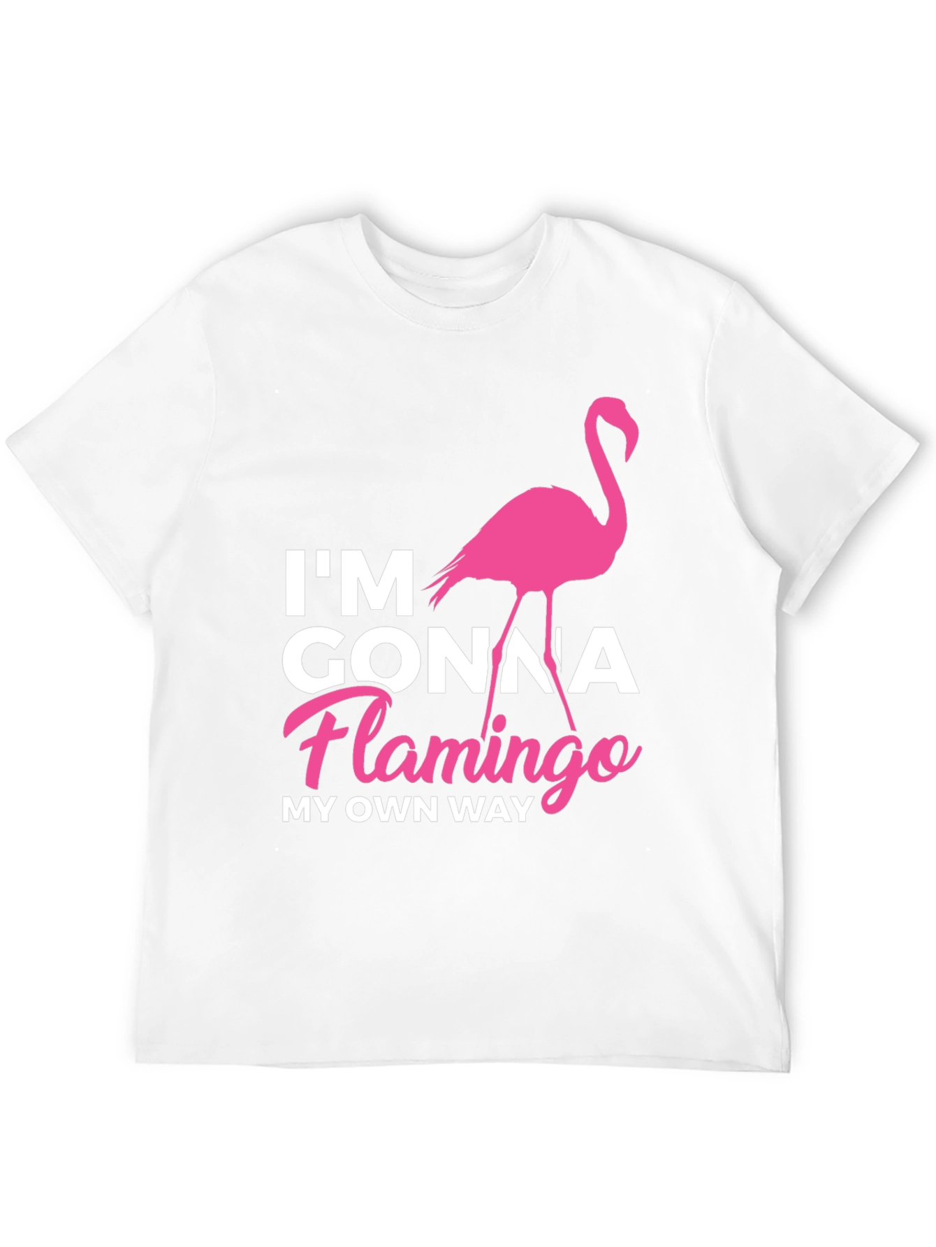 Black I'm Gonna Flamingo My Own Way Black T-Shirt view 12