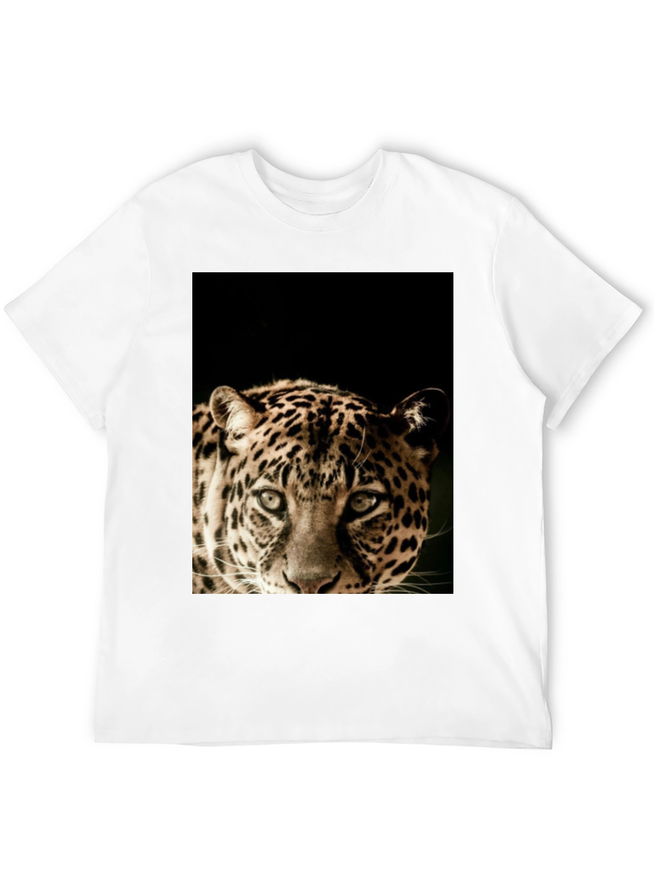 Black Leopard Graphic Print Black T-Shirt view 12