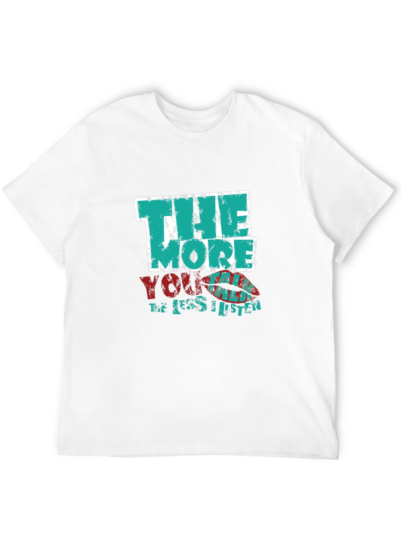 Black Humorous Graphic T-Shirt - "The More You Listen" view 12