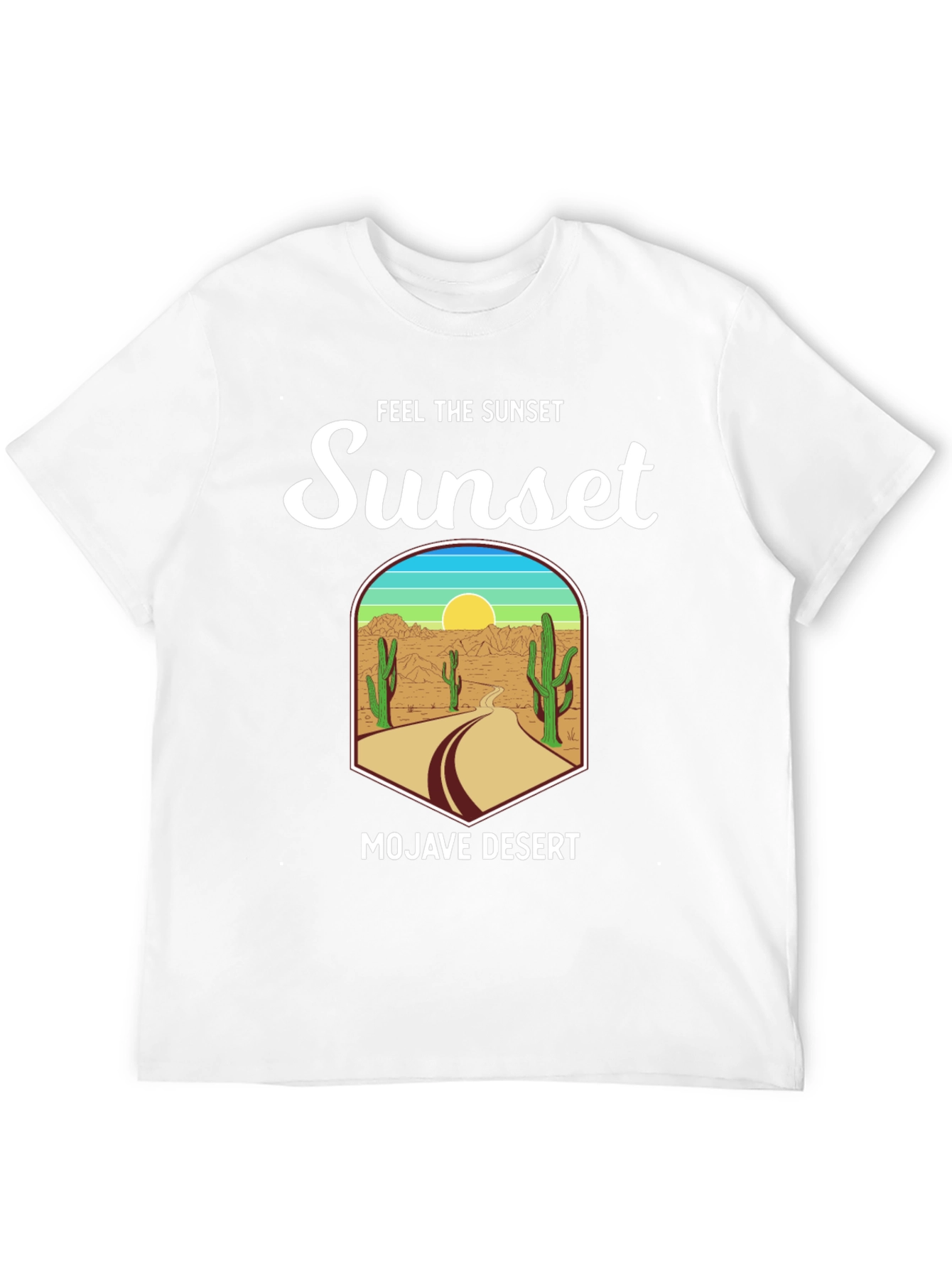 Black Mojave Desert Sunset Graphic Tee - Unisex view 12