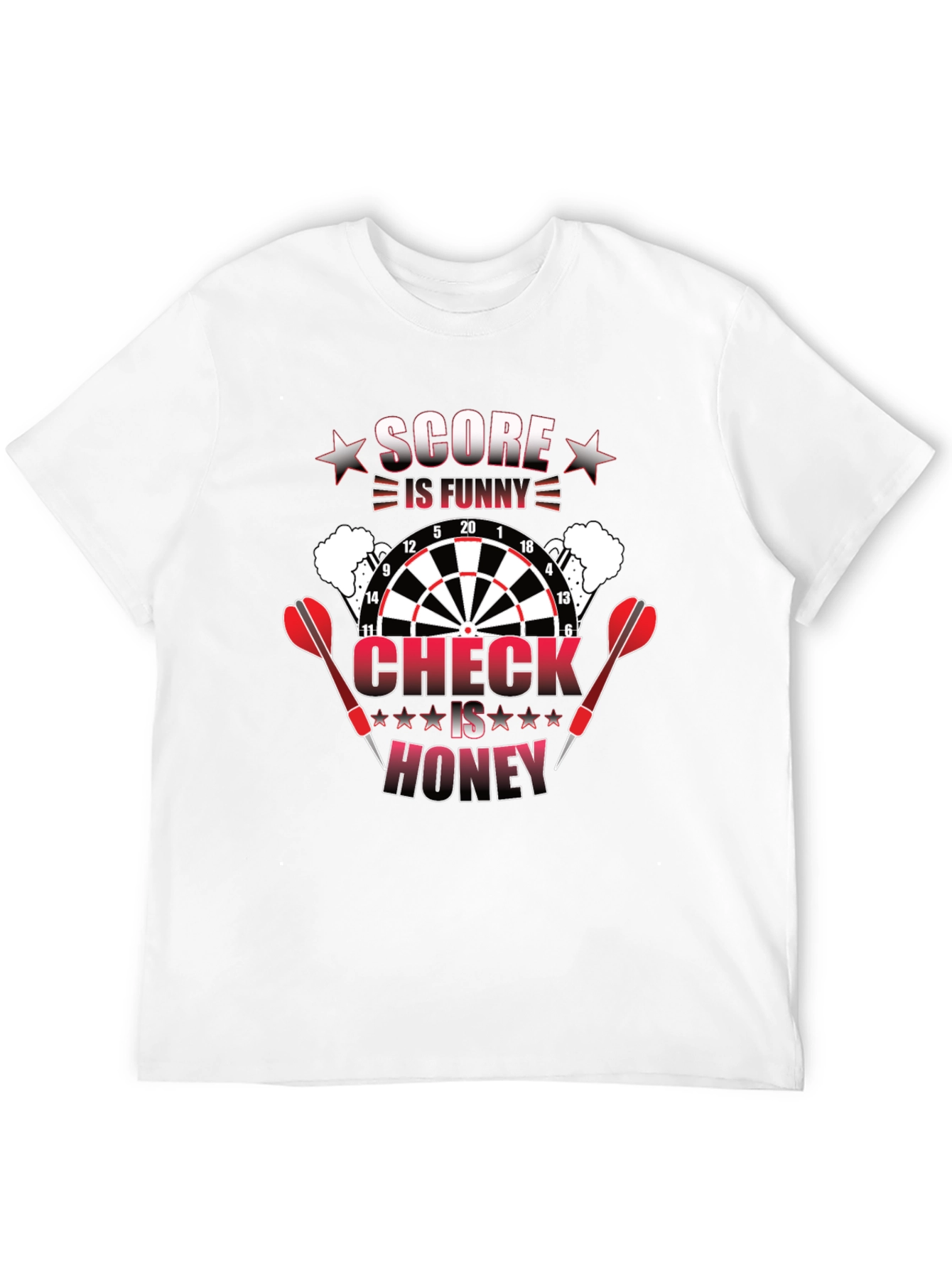 Black Score is Funny Darts T-Shirt view 12