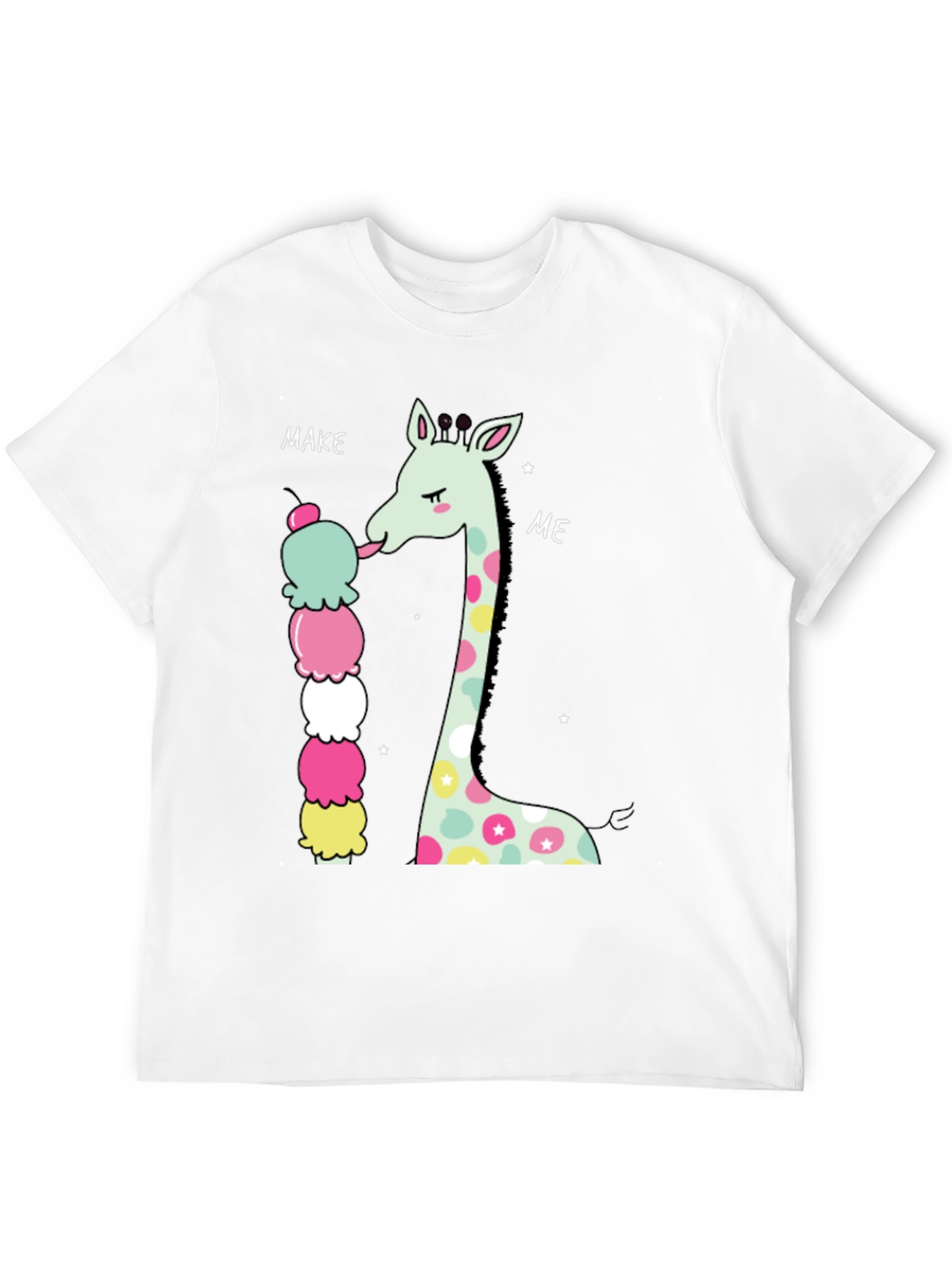 Black Giraffe Ice Cream Graphic T-Shirt view 12
