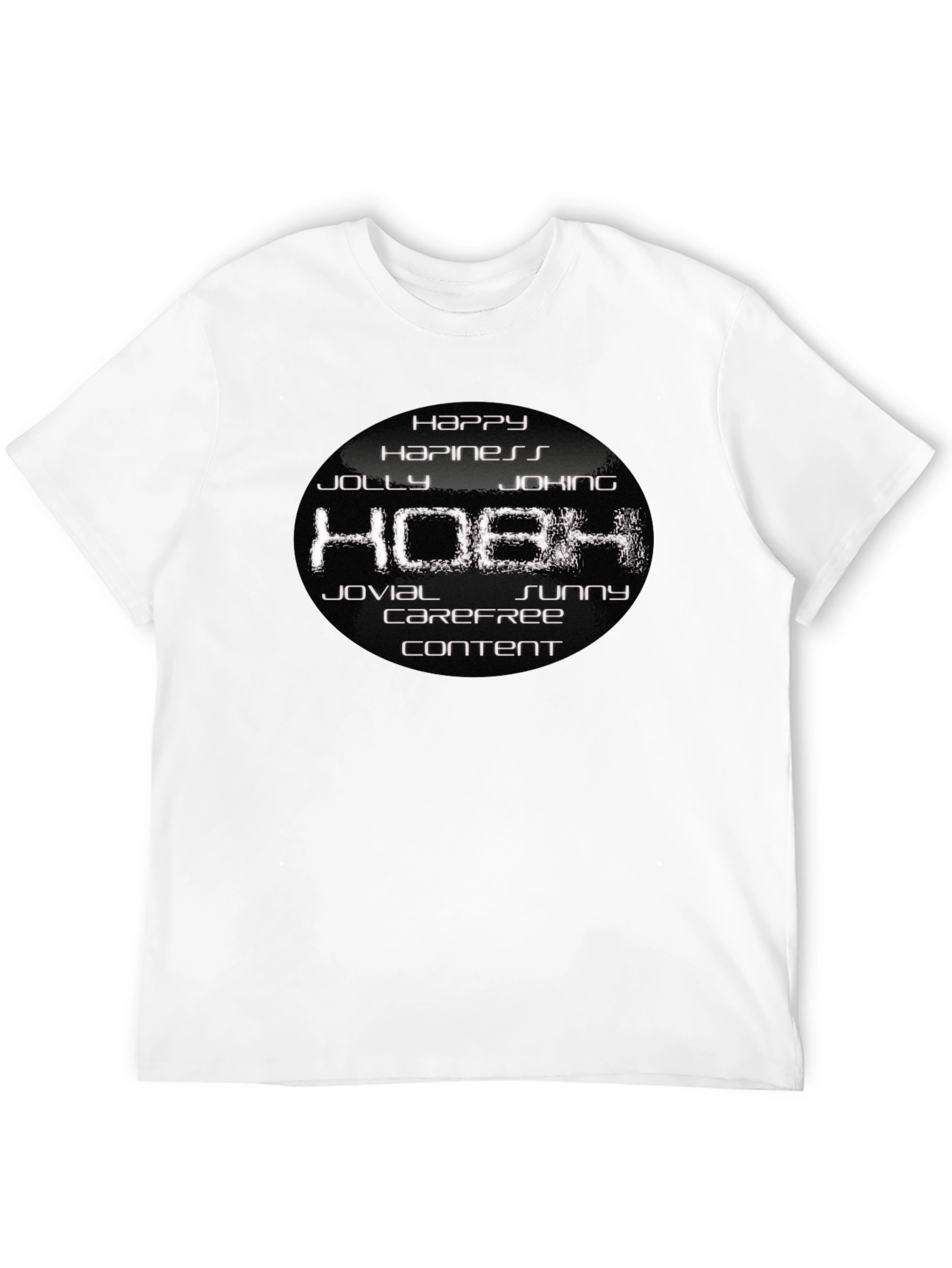Black Happy Hobh Graphic T-Shirt - Soft Cotton Blend view 12