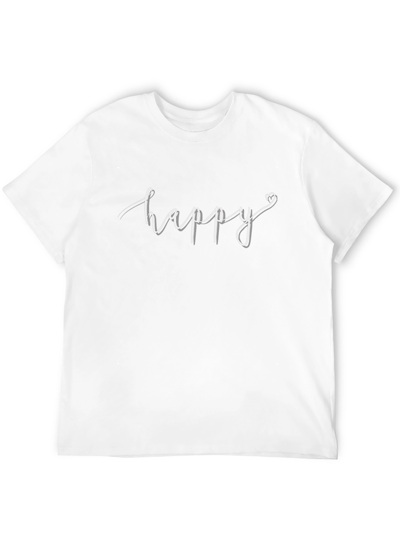 Black Happy Graphic Tee - Black Casual Shirt view 12