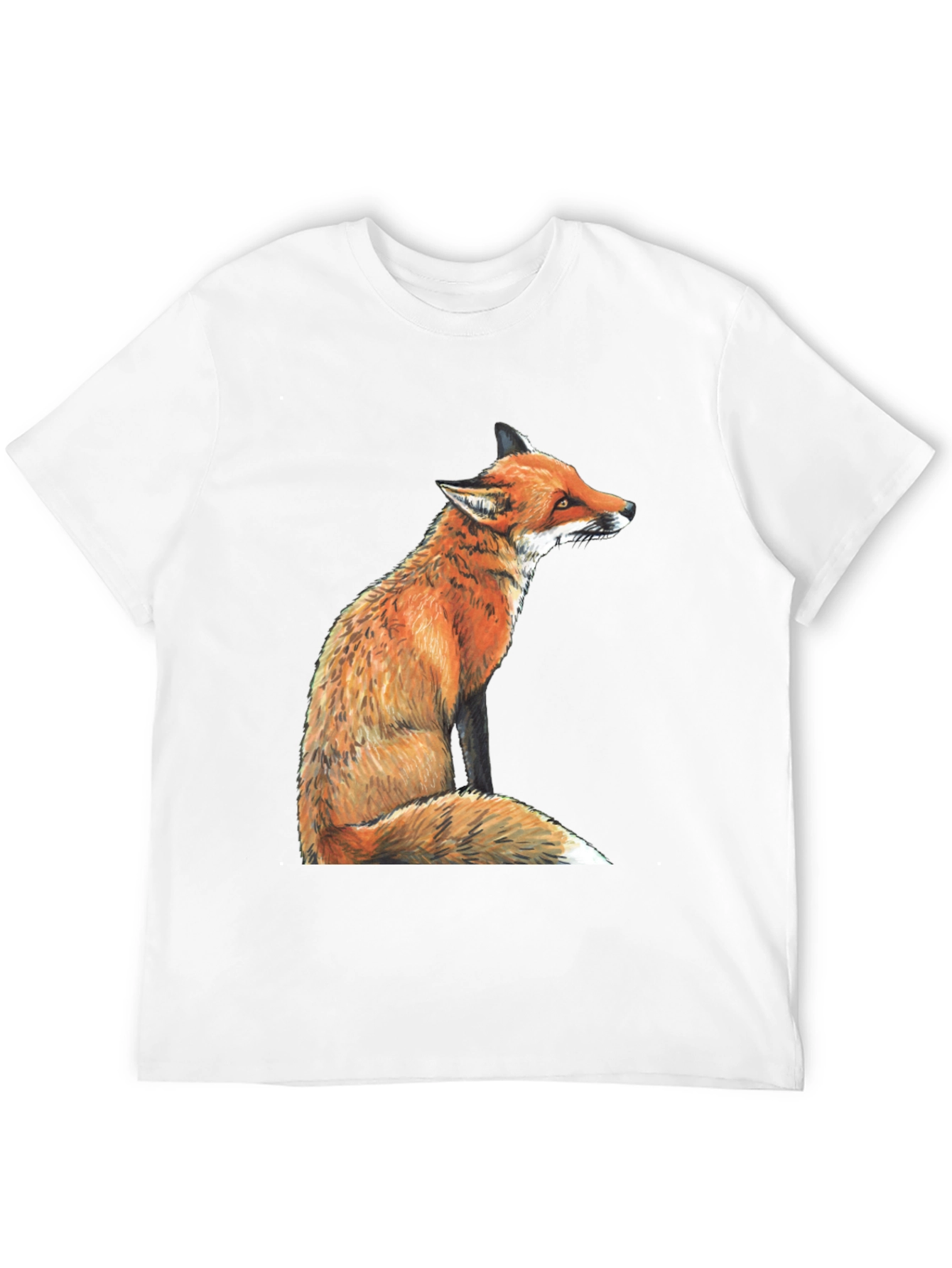 Black Fox Graphic T-Shirt - Unisex Black Tee view 12