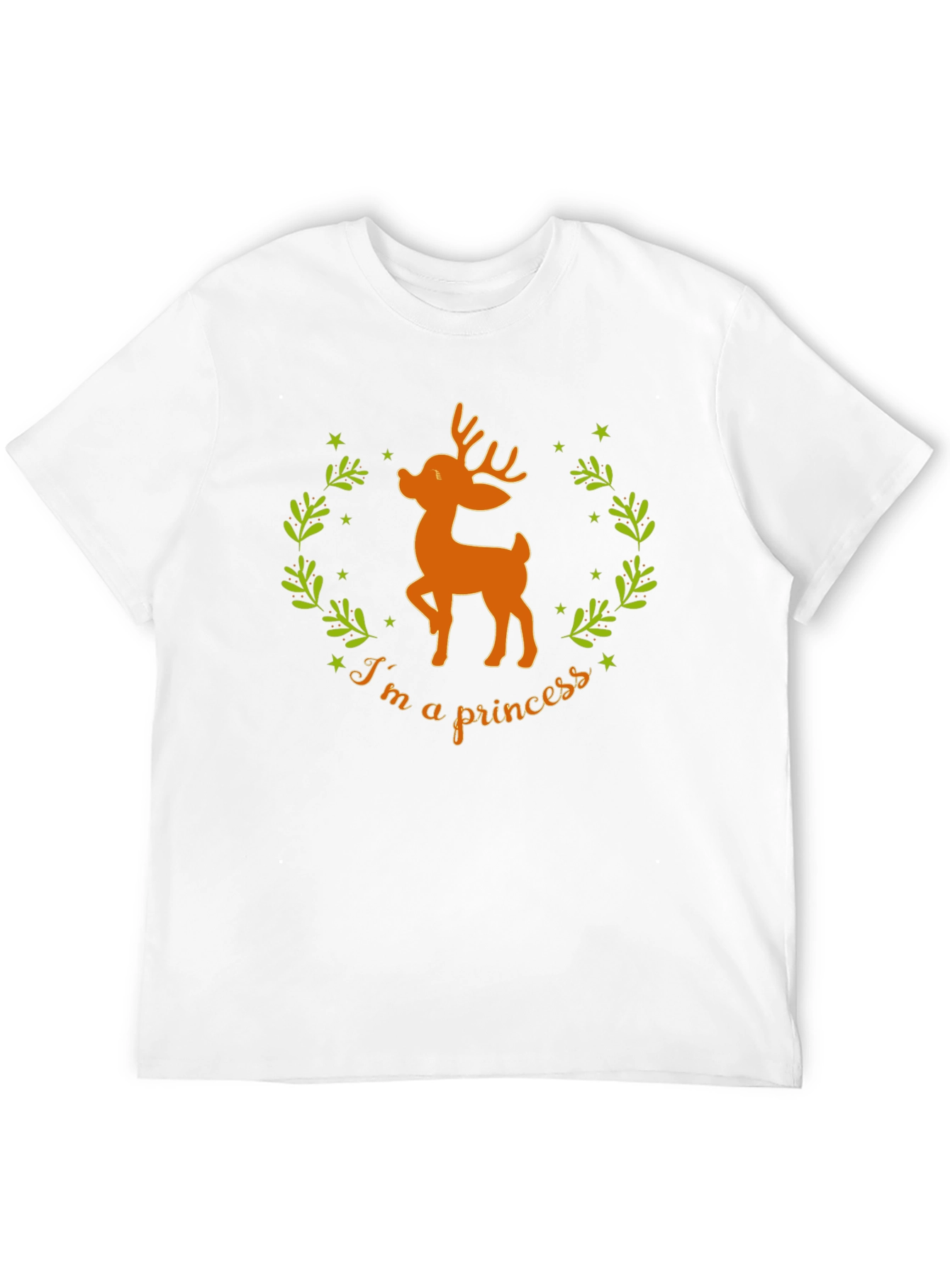 Black Deer Princess Graphic Tee - Black Cotton T-Shirt view 12
