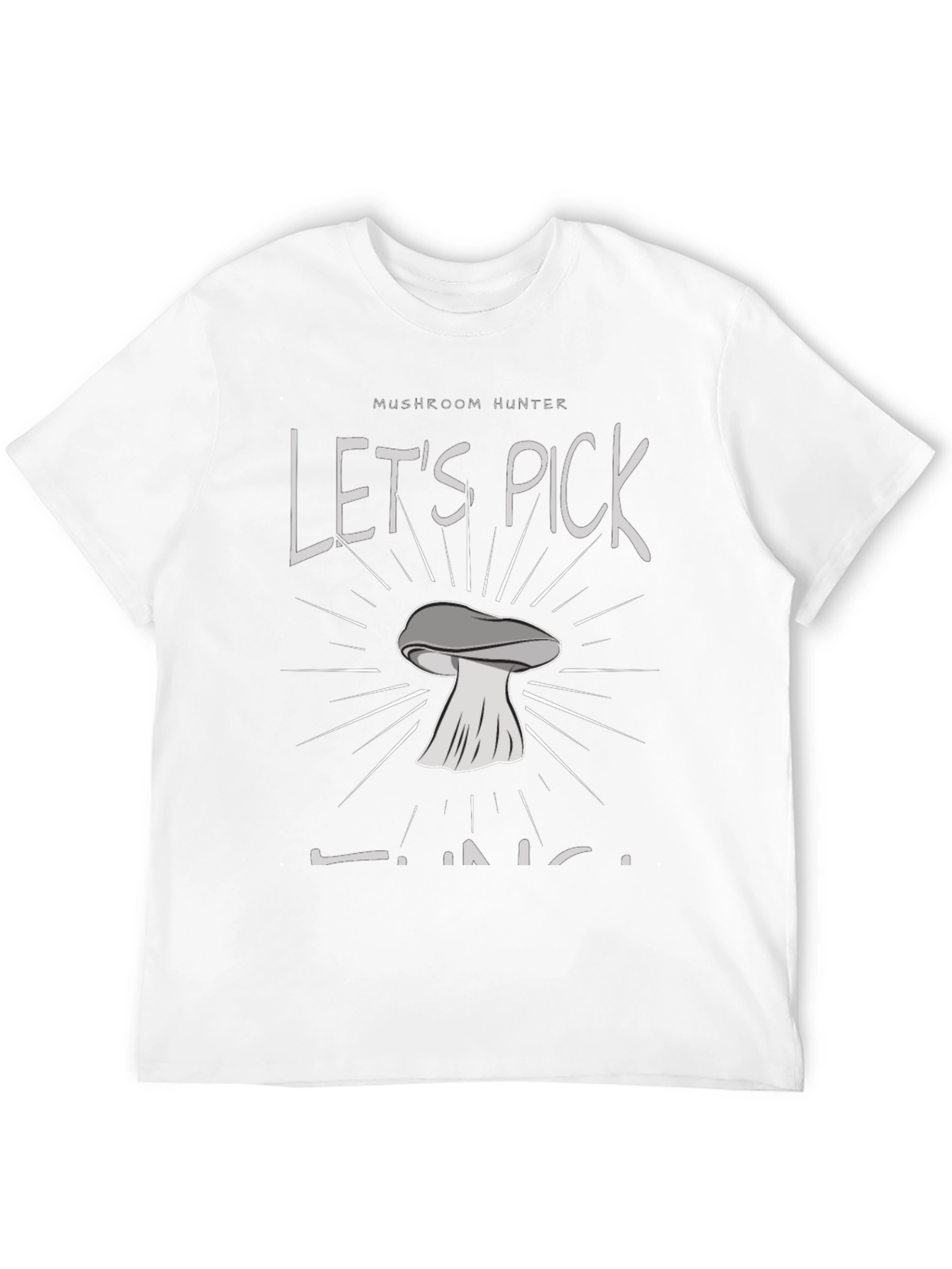 Black Mushroom Hunter Graphic Tee - Let's Pick Fungi! view 12