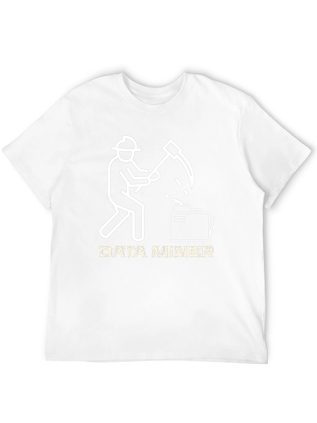 Black Data Miner T-Shirt - Unique Graphic Tee view 12