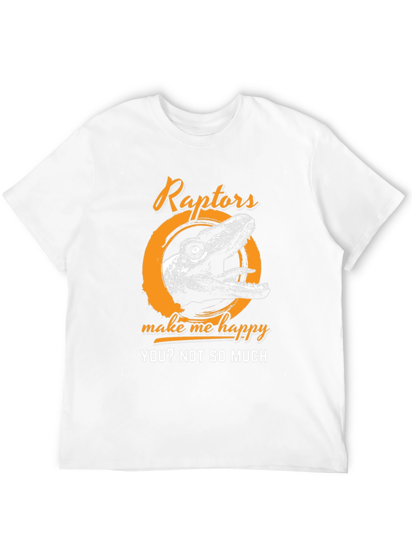 Black Raptors Make Me Happy T-Shirt view 12