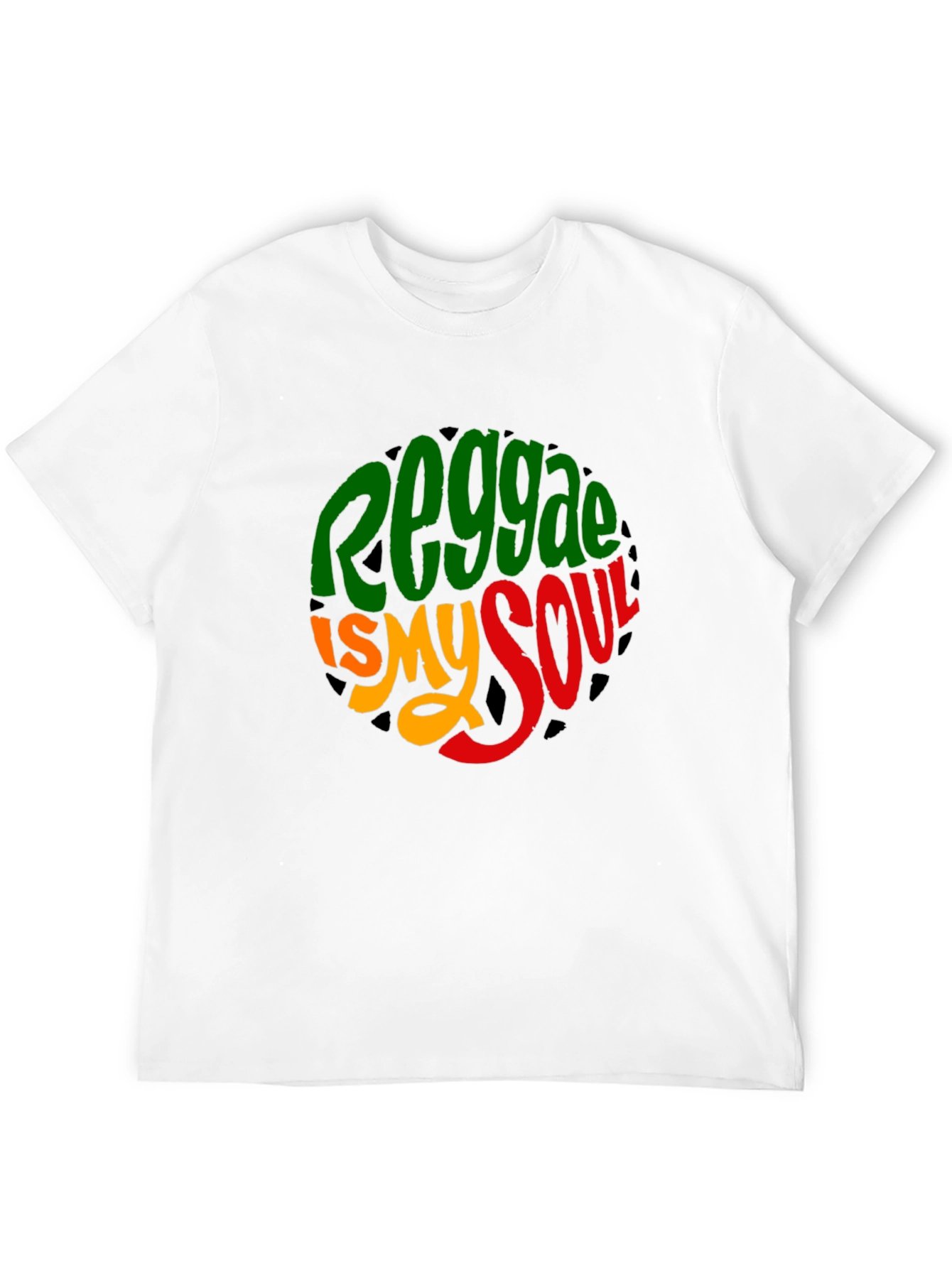 Black Reggae Is My Soul T-Shirt - Rasta Colors view 12