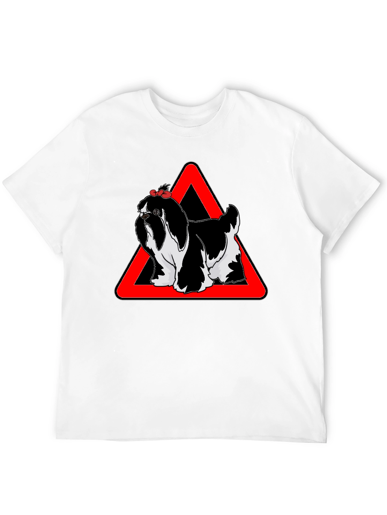 Black Dog Warning T-Shirt, Graphic Tee, Novelty Shirt view 12