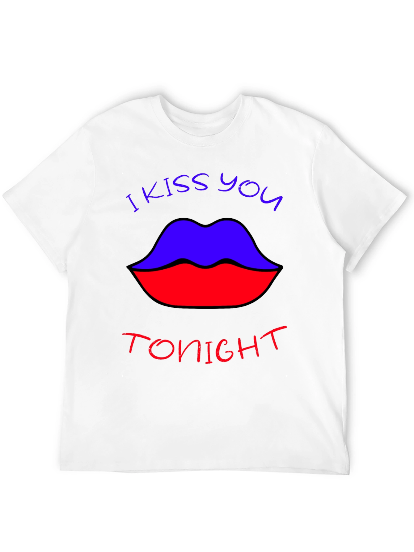 Black I Kiss You Tonight Graphic Tee - Bold Lip Design view 12