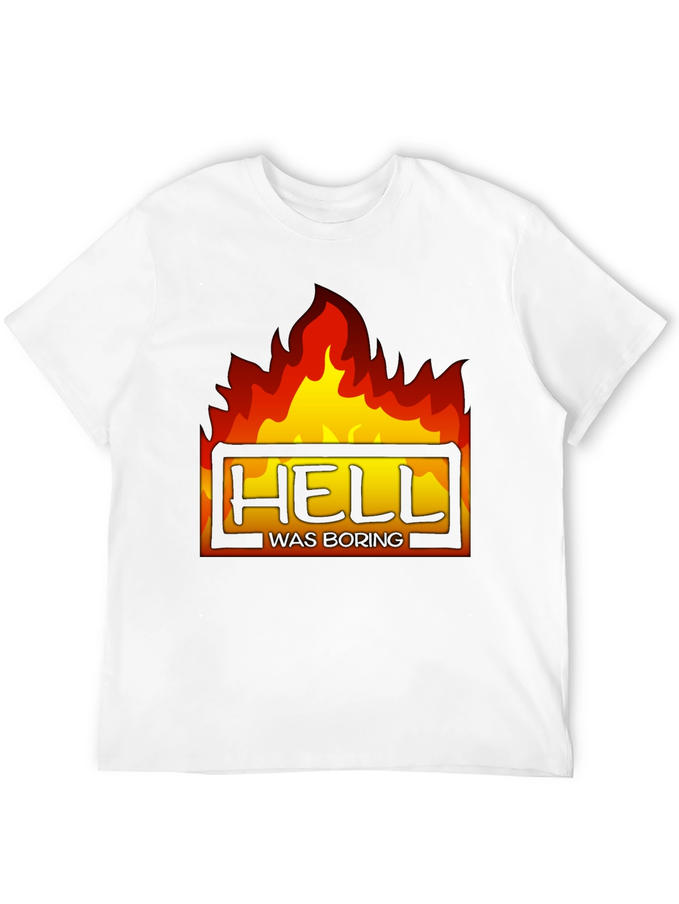 Black Hell Was Boring Graphic Tee - Black T-Shirt view 12