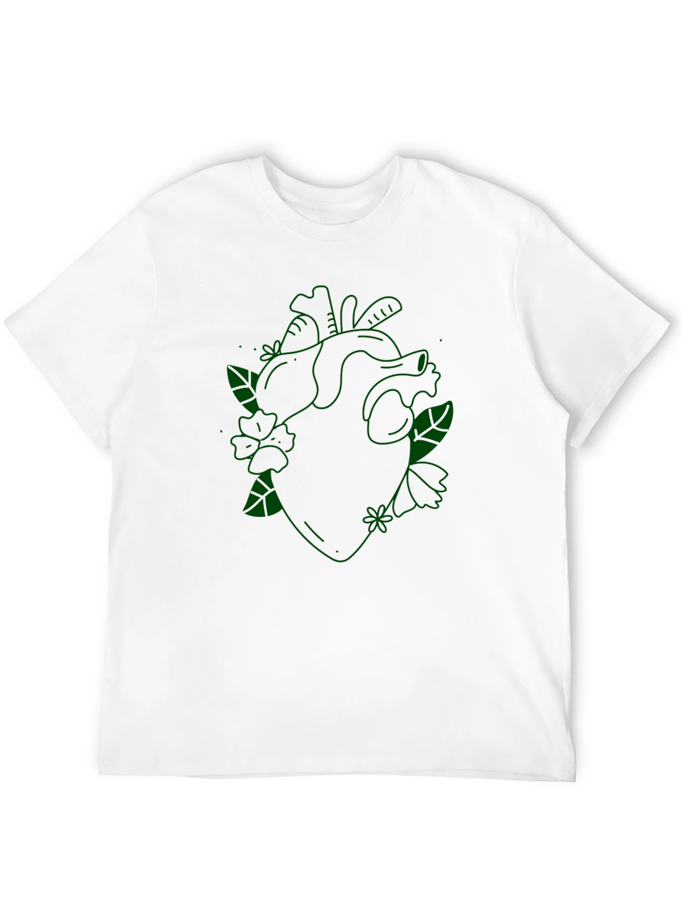 Black Floral Heart Graphic Tee - Black view 12