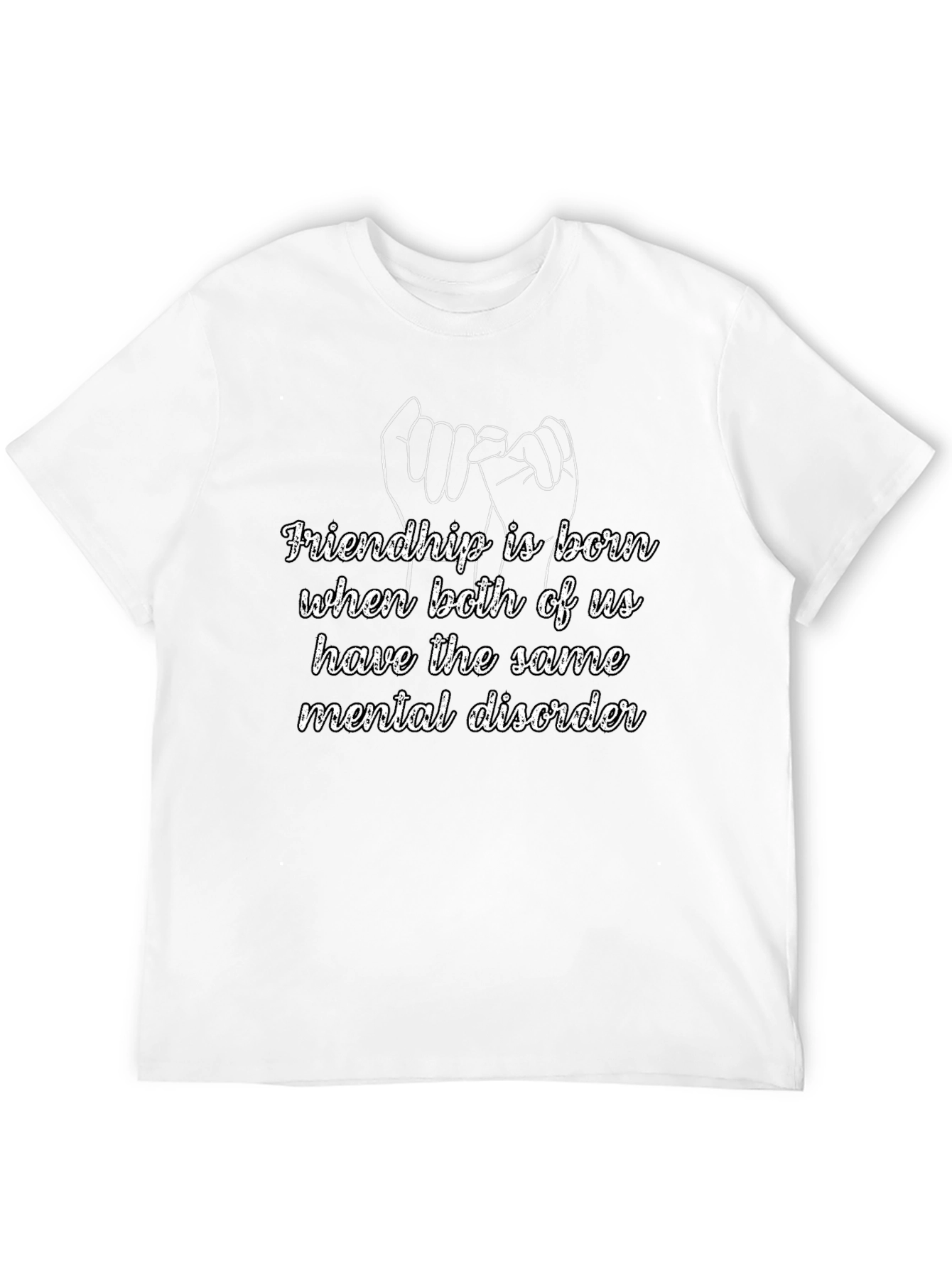 Black Friendship Mental Disorder Graphic Tee view 12