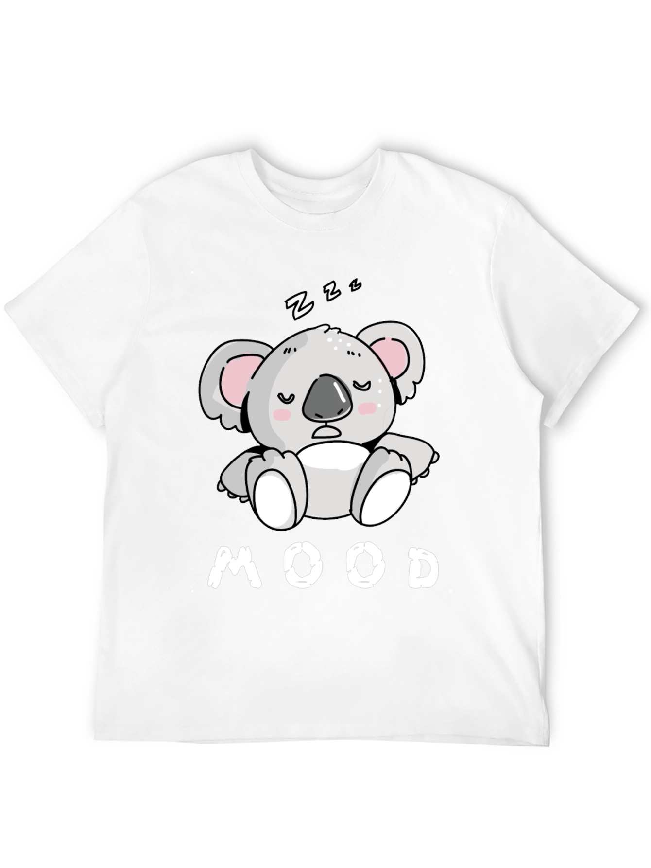 Mood Koala T-Shirt - Black Cotton Tee for Relaxed Days - 12