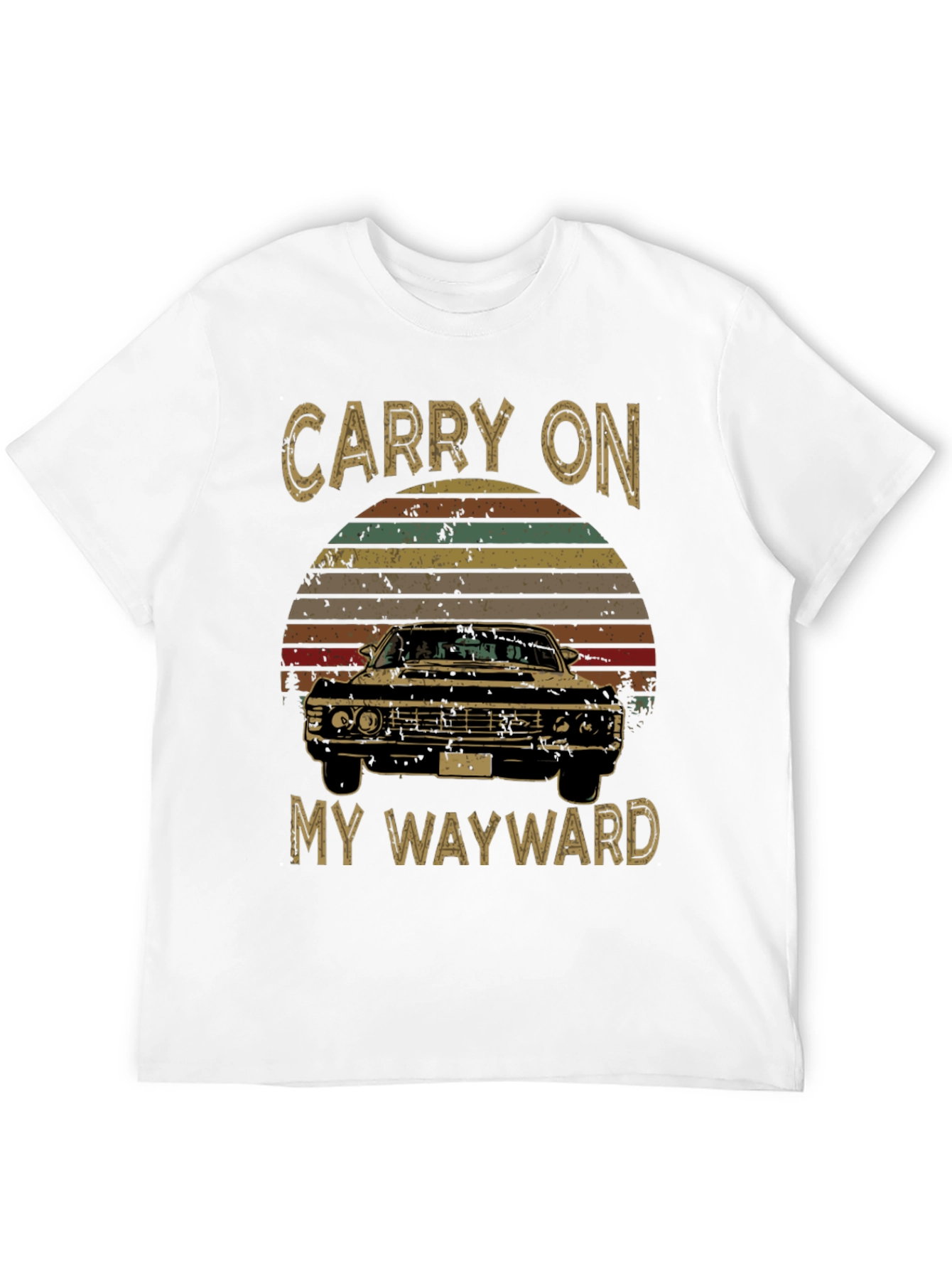 Black Carry On Supernatural Impala T-Shirt view 12