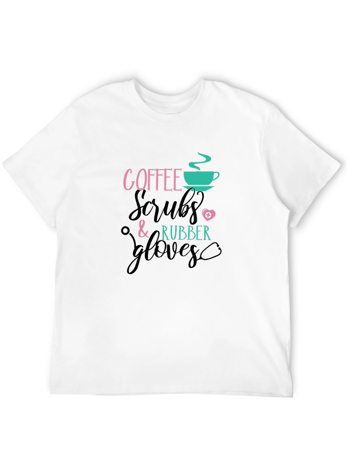Black Coffee Scrubs Rubber Gloves T-Shirt view 12
