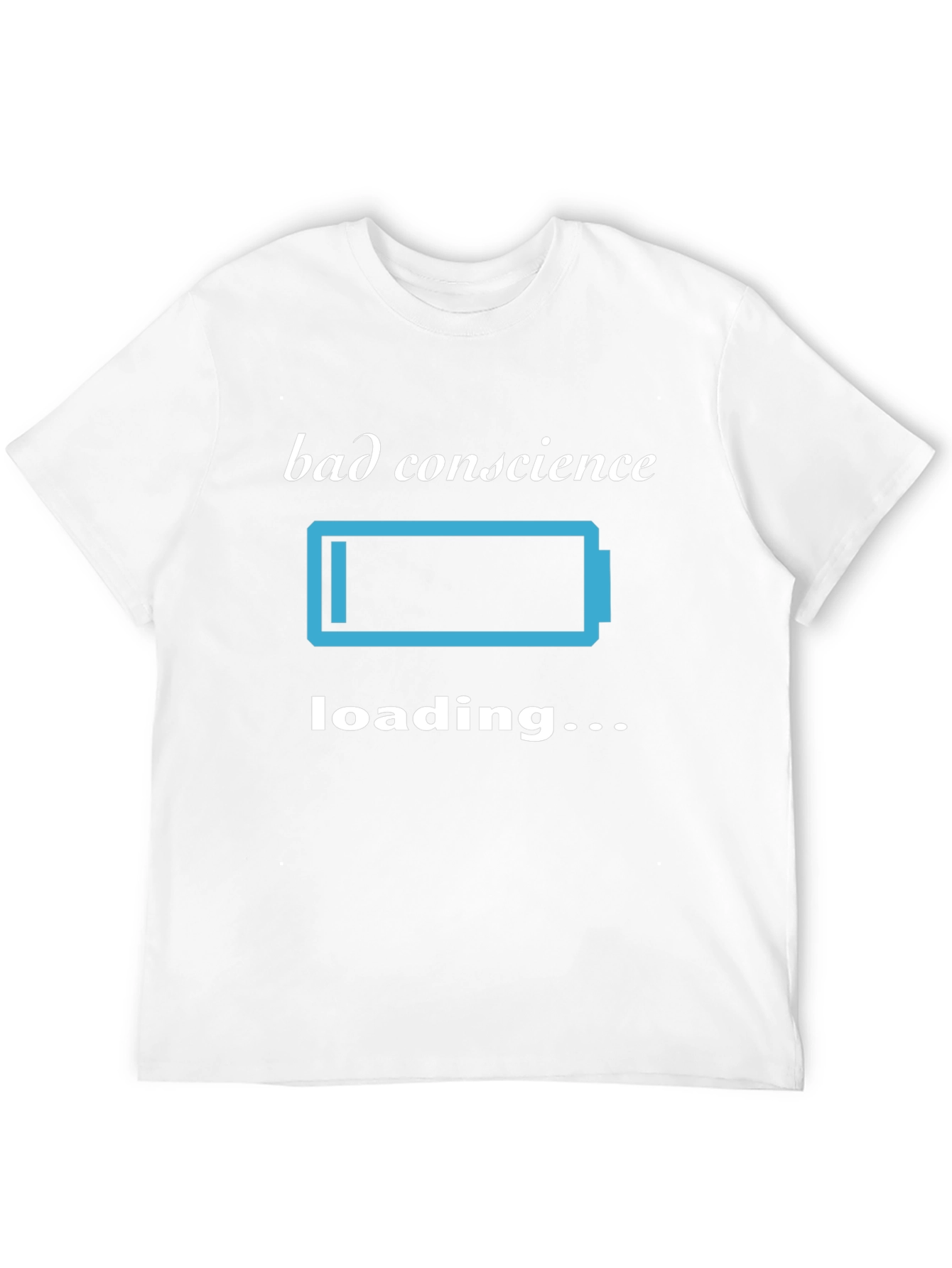 Black Bad Conscience Loading T-Shirt - Funny Sarcastic Tee view 12