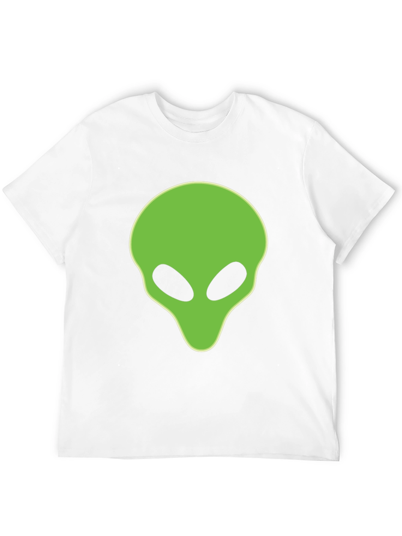 Alien Head Graphic Tee - Black Cotton T-Shirt - 12