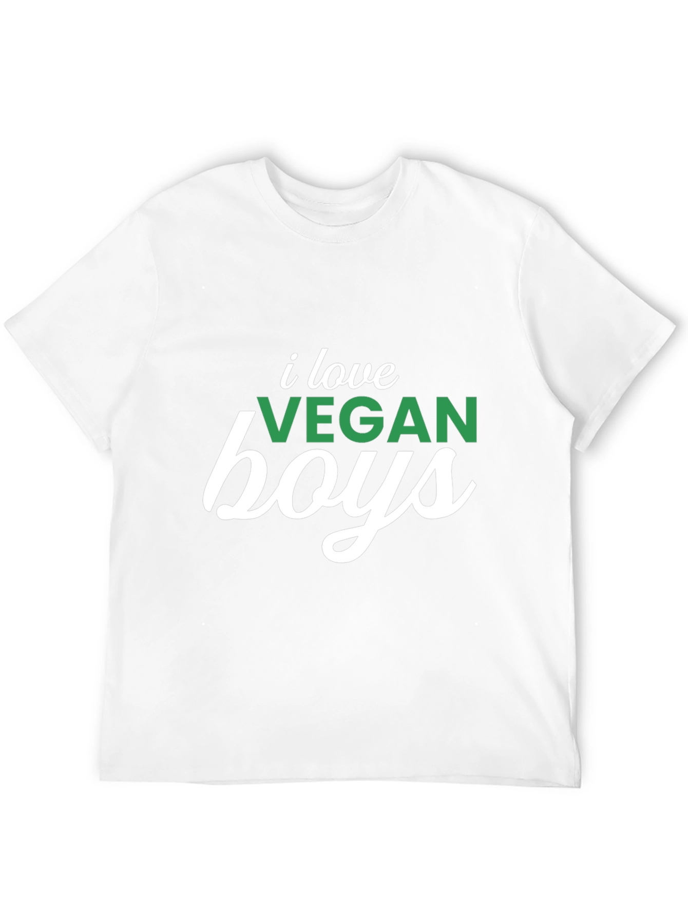 Black I Love Vegan Boys Graphic Tee - Unisex view 12